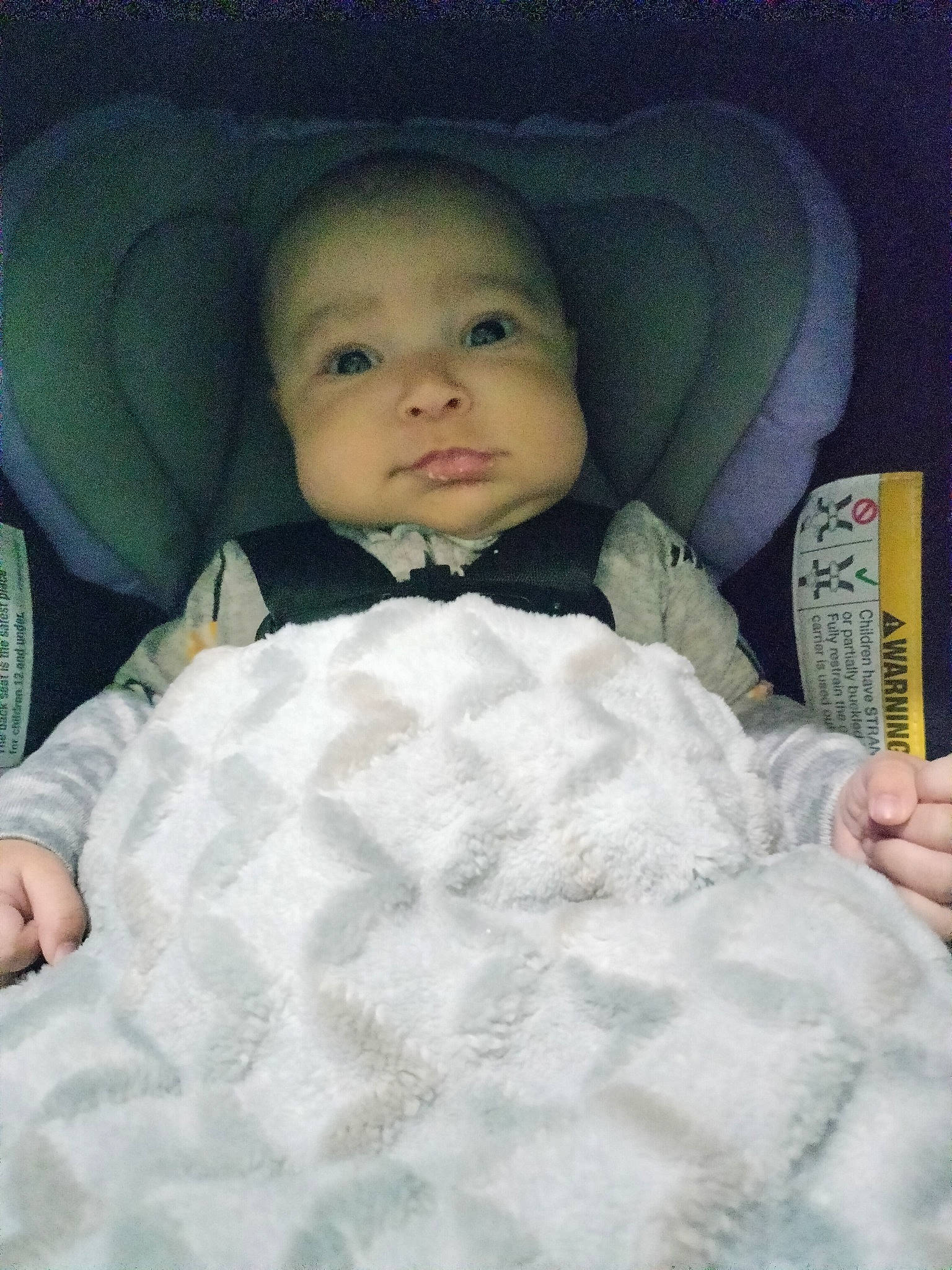 Kinsliegh is registered to the contest to win money with this photo: baby, baby_products, baby_safety, baby_sleeping, baby_toddler_clothing, bedding, bedtime, cheek, child, chin, comfort, infant_bed, linens, nose, pattern, person, sitting, skin, sleeve, tints_and_shades