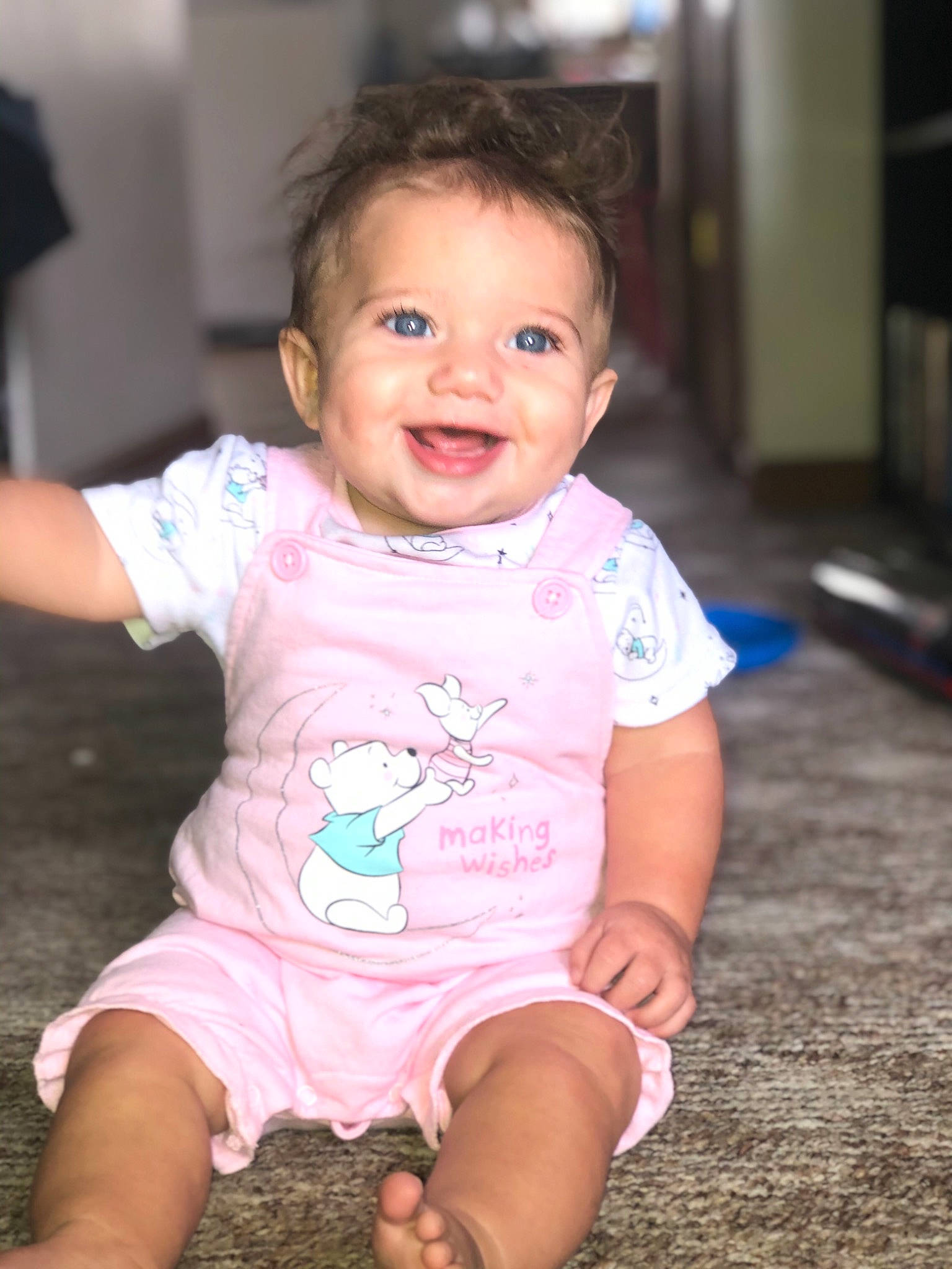 Maiya joined the competition — help win amazing prizes! baby, baby_toddler_clothing, beauty, cheek, child, chin, eye, face, facial_expression, fun, happy, head, iris, joy, lip, person, pink, sitting, skin, smile