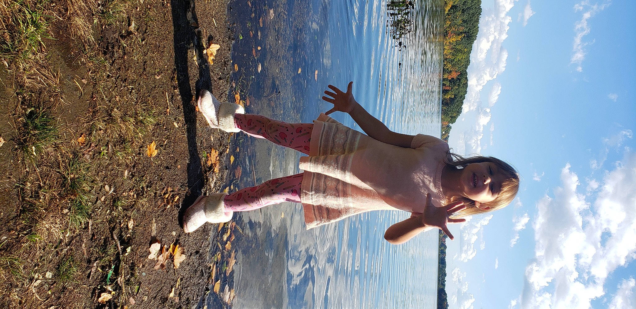 Denise joined the competition — help win amazing prizes! arm, barefoot, cloud, fun, hand, happy, human_leg, joy, lake, leisure, people_in_nature, person, plant, recreation, reflection, sky, sunglasses, sunlight, thigh, tree