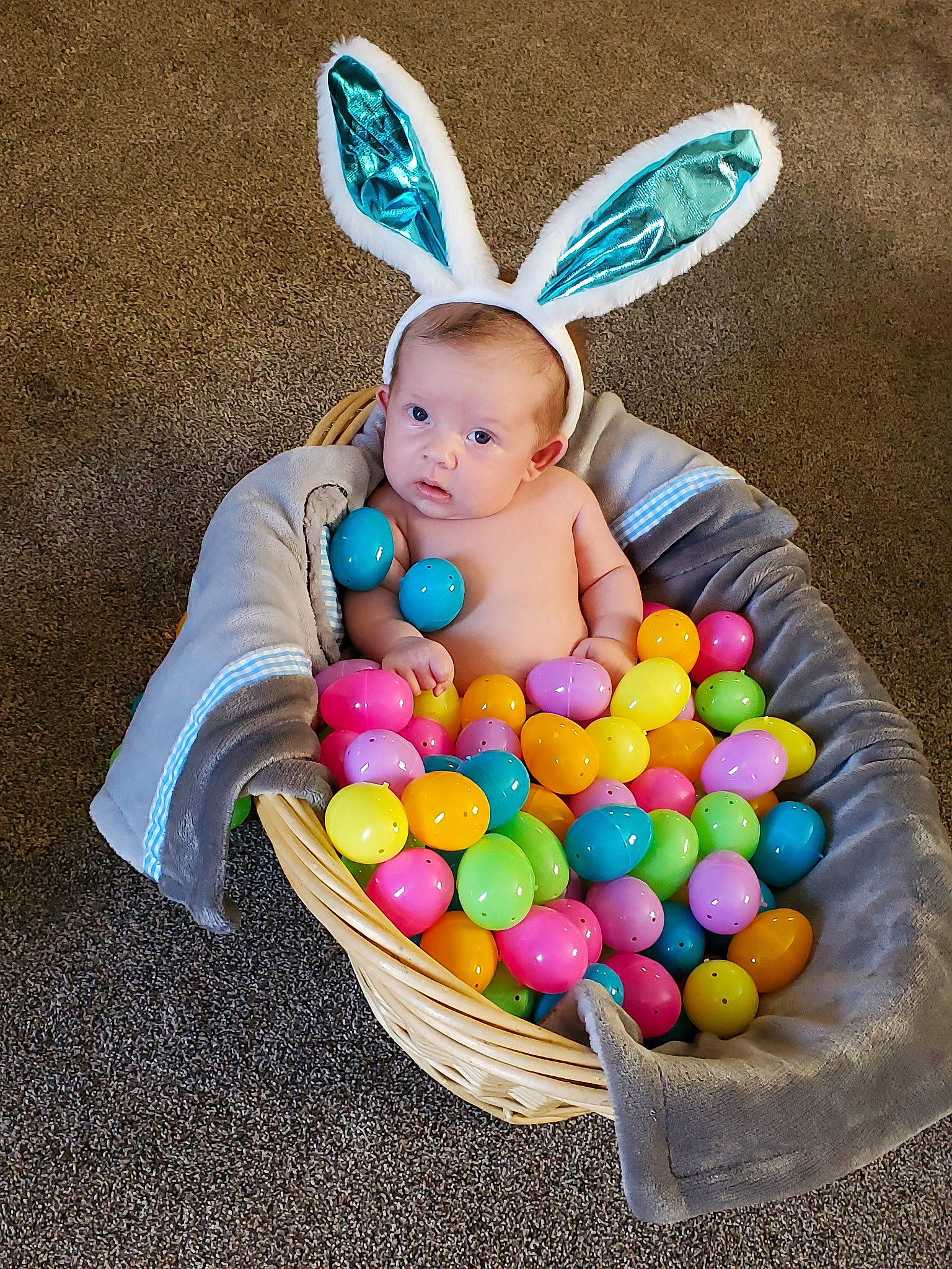 Anthoney is registered to the contest to win money with this photo: child, ear, easter, easter_bunny, easter_egg, egg, event, food, holiday, person, sweetness, toddler