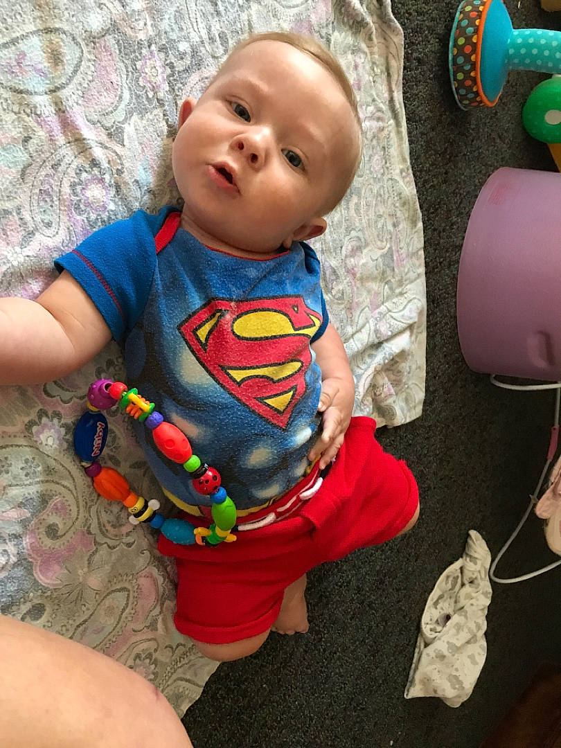 Anthoney joined the competition — help win amazing prizes! baby, baby_toys, child, fictional_character, person, play, toddler, toy