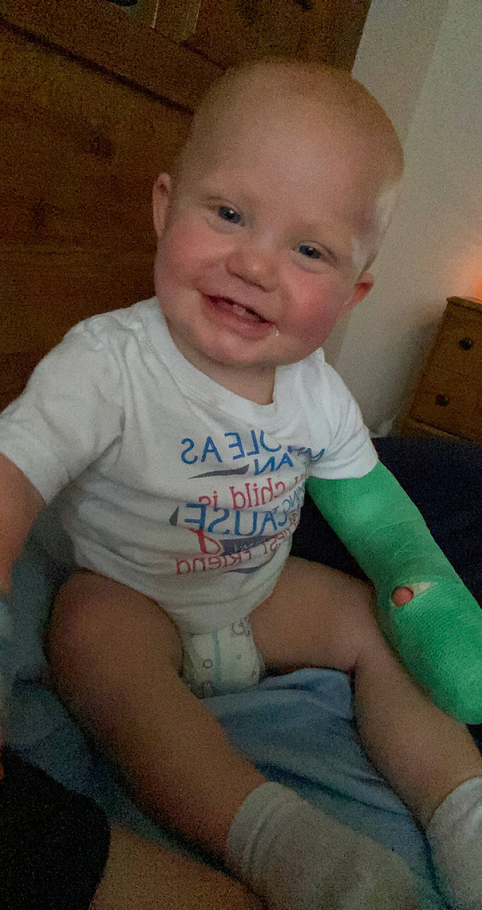 Paxton is registered to the contest to win money with this photo: baby, cheek, child, chin, joy, person, sitting, skin, smile, toddler