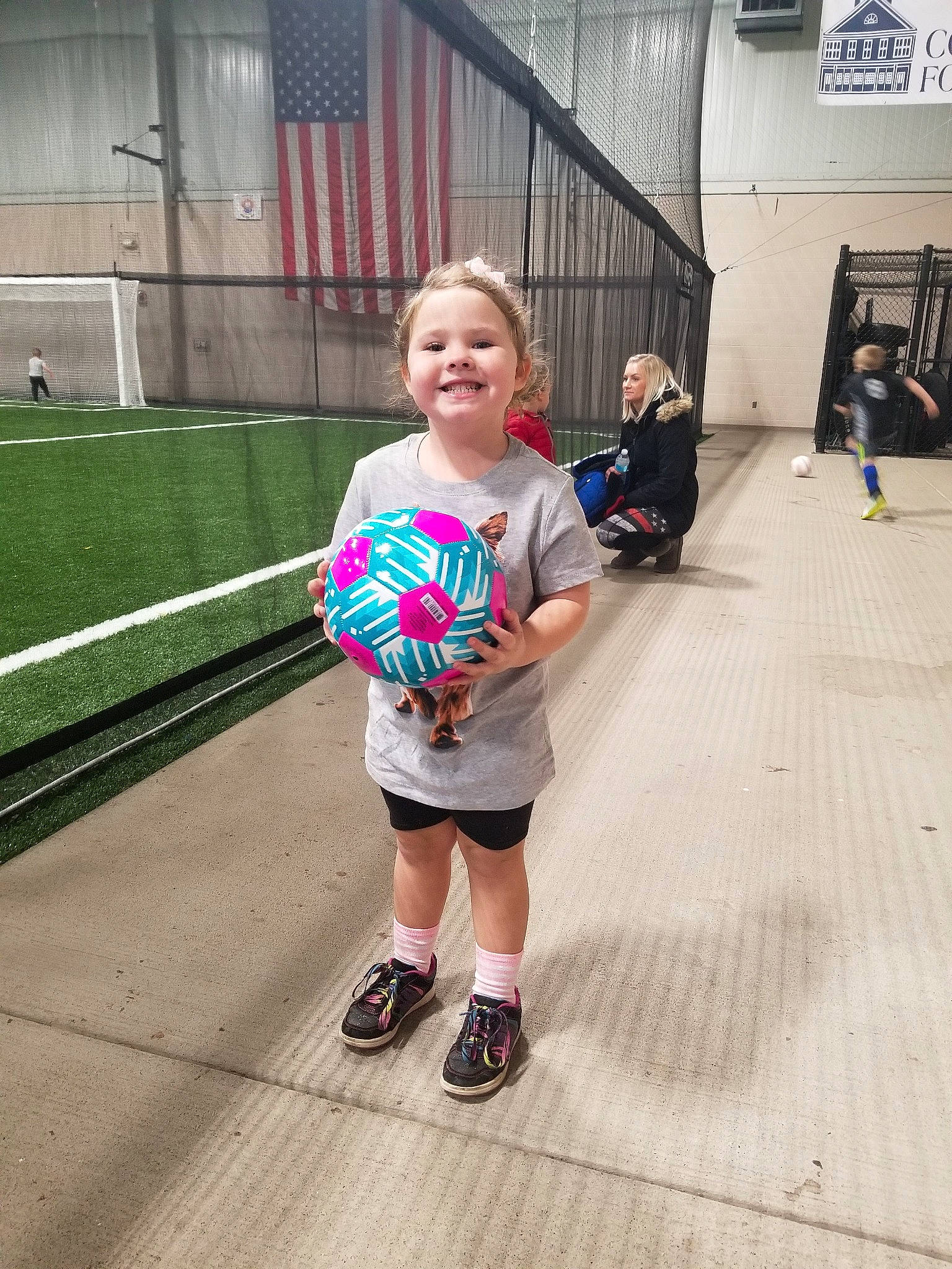 Jillian joined the competition — help win amazing prizes! child, day, footwear, fun, girl, jeans, joint, joy, material, person, play, product, race, recreation, shoe, shorts, shoulder, snapshot, standing, t_shirt