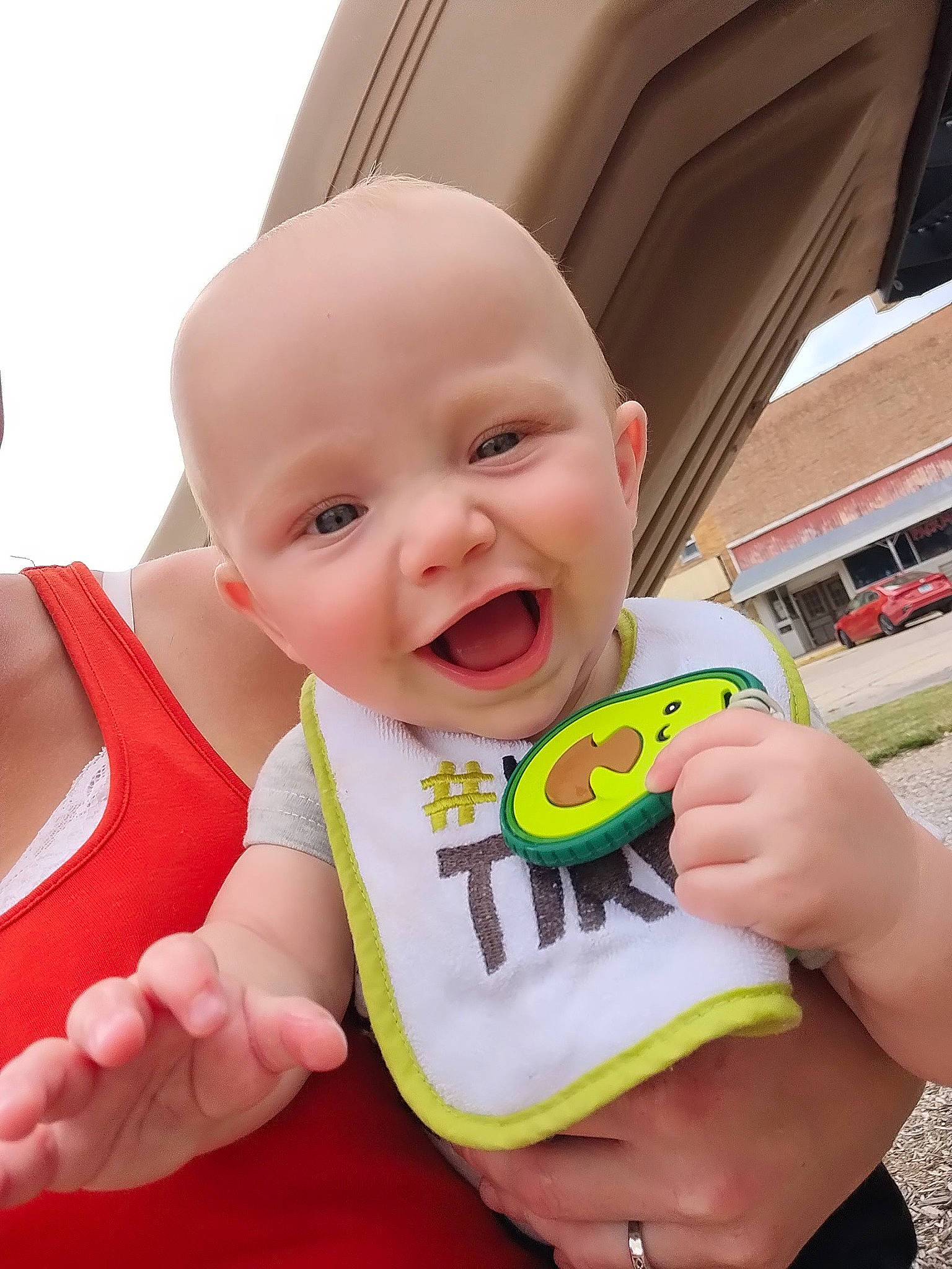 Kingston joined the competition — help win amazing prizes! baby, baby_products, baby_safety, baby_toddler_clothing, cheek, child, facial_expression, finger, fun, gesture, hand, happy, joy, mouth, nail, person, sitting, skin, sleeve, smile