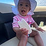 toddler, child, hat, sunhat, pink_shirt, popsicle, ice_cream, boat, seat, sky, clouds, summer, outdoor, happy, eating, food, cute, sun_protection, vacation, water
