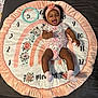 baby, infant, smiling, laughing, headband, onesie, pink, white, milestone_blanket, months, floral, flower, soft, cute, child, happy, lying_down, playful, pastel, fabric