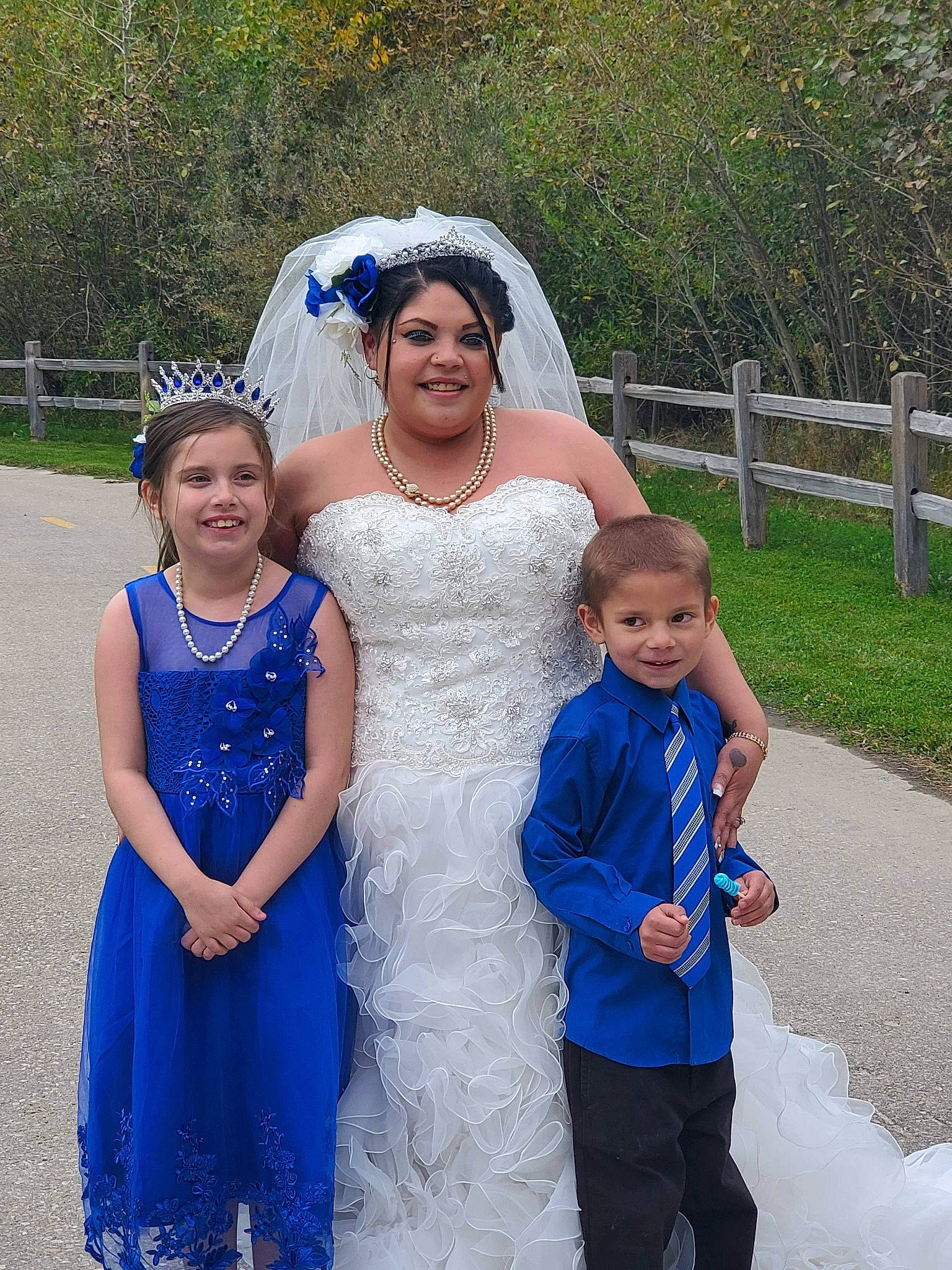 Myah joined the competition — help win amazing prizes! blue, bridal_accessory, bridal_clothing, bridal_party_dress, bride, ceremony, child, clothing, dress, event, formal_wear, fun, gown, hair_accessory, happy, headpiece, headwear, joy, people, person