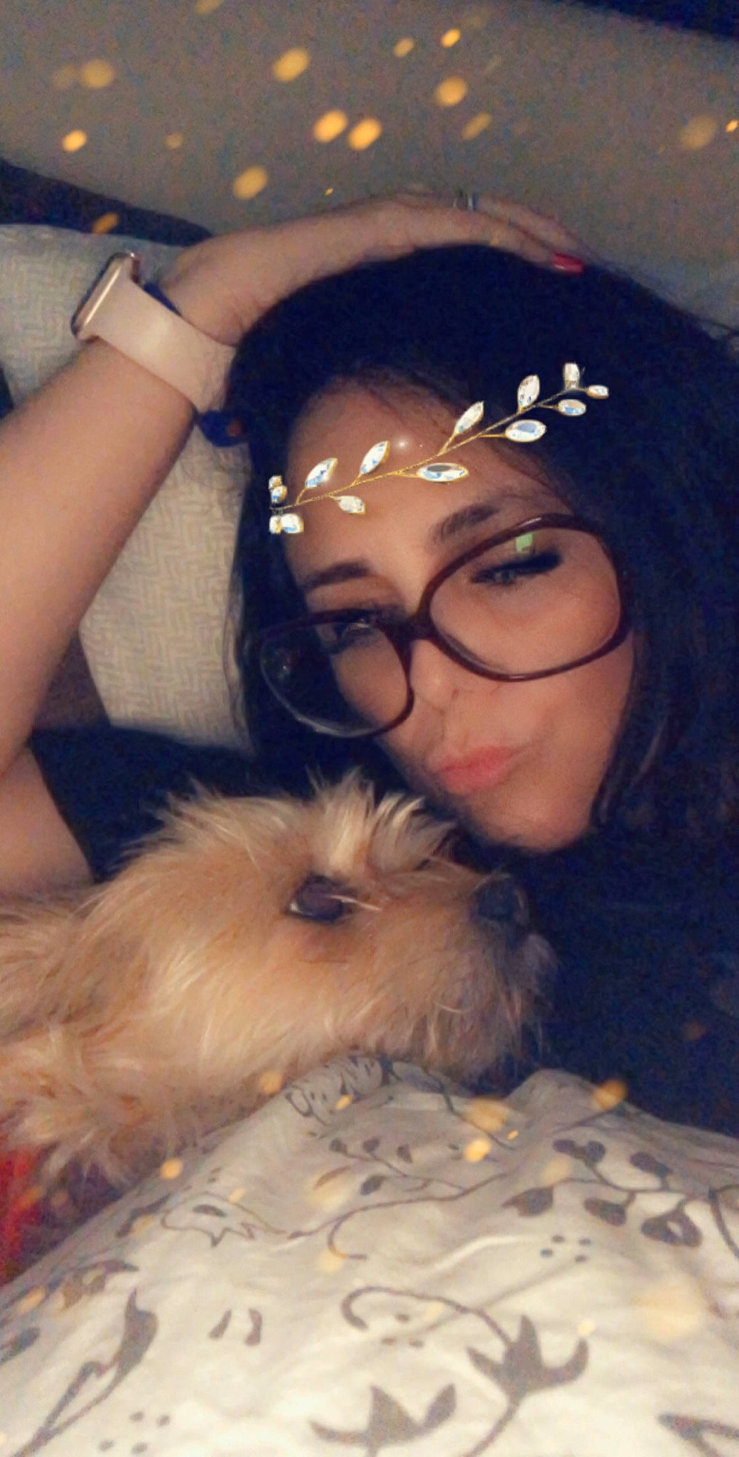 Lilou is registered to the contest to win money with this photo: canidae, carnivore, companion_dog, dog, dog_breed, glasses, morkie, photography, puppy_love, schnoodle, selfie, shih_tzu, toy_dog