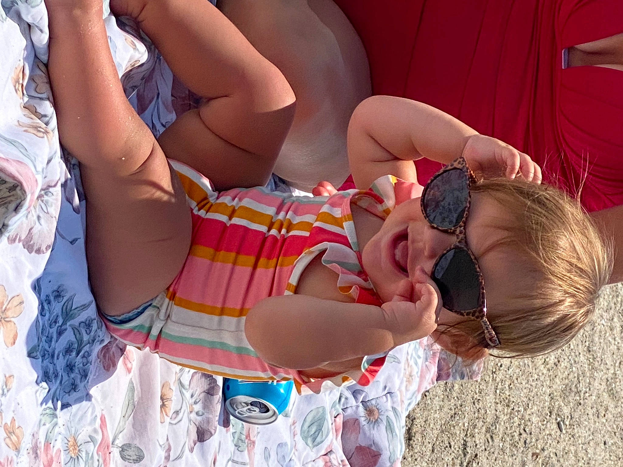 Heidi is registered to the contest to win money with this photo: arm, beach, brassiere, dress, eyewear, fashion, finger, friendship, fun, happy, human, interaction, joy, leisure, people_on_beach, person, shorts, sunglasses, swimsuit_top, swimwear