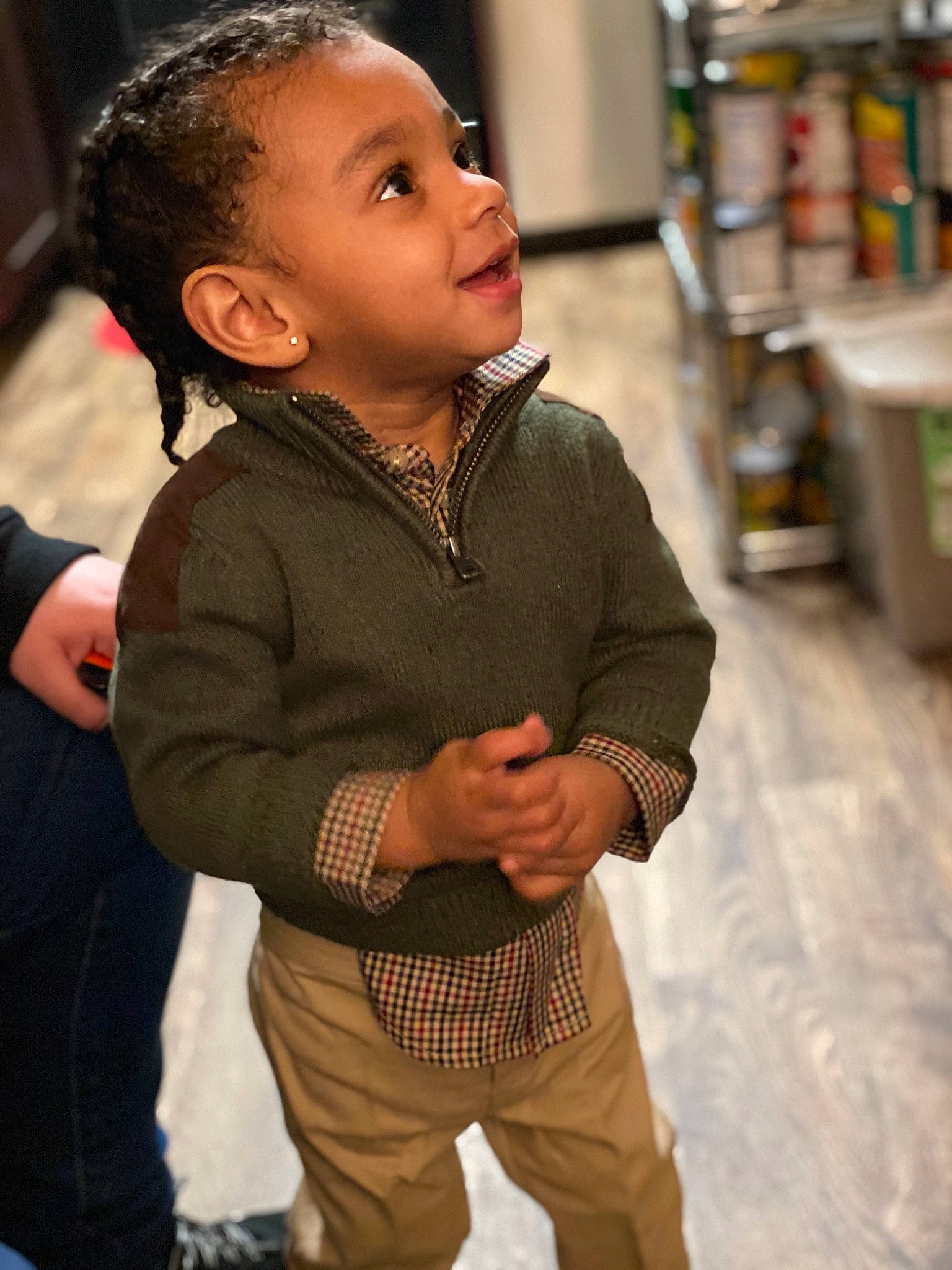 Marcello is registered to the contest to win money with this photo: baby, cheek, child, face, human, outerwear, person, smile, toddler