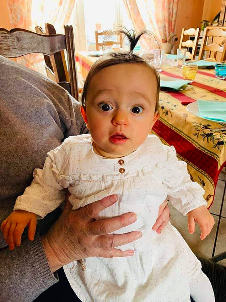 Lyanah participe au concours pour gagner de l'argent avec cette photo : baby, baby_products, cheek, child, eye, person, product, skin, smile, surprise, toddler