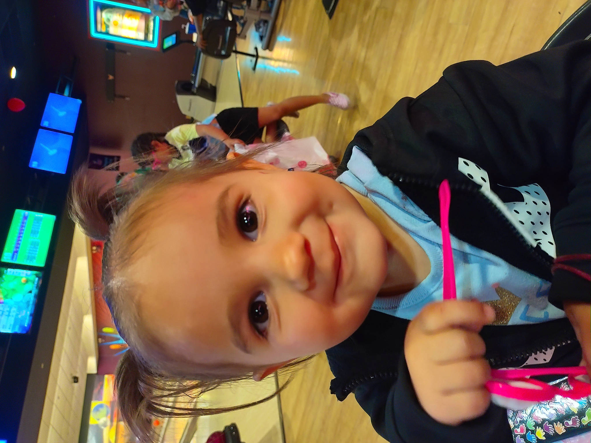 Aleena joined the competition — help win amazing prizes! audio_equipment, baby, black_hair, cheek, child, event, eyebrow, eyelash, fun, happy, joy, leisure, machine, nose, party, person, recreation, room, smile, toddler