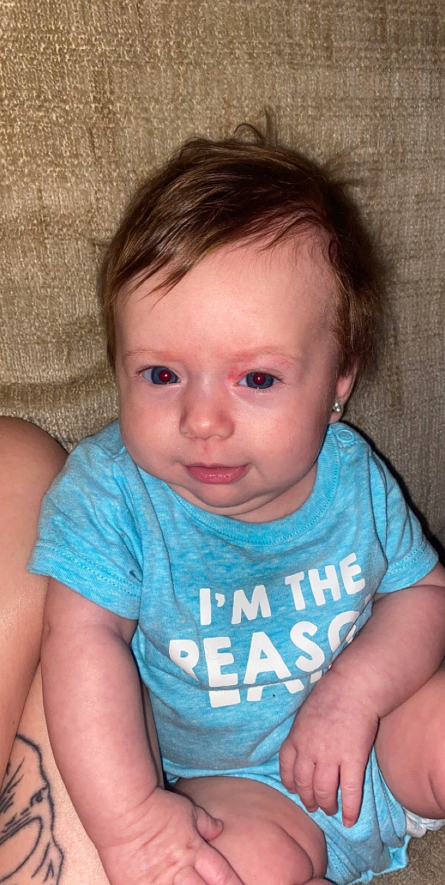 Ana is registered to the contest to win money with this photo: baby, cheek, child, chin, ear, eye, face, forehead, head, iris, lip, mouth, nose, person, skin, smile, toddler