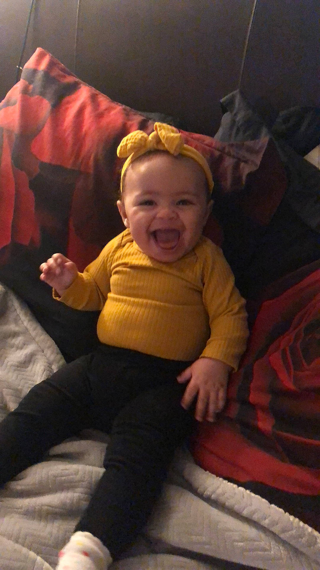 Isabella joined the competition — help win amazing prizes! arm, baby_toddler_clothing, cheek, comfort, eye, facial_expression, finger, gesture, hairstyle, hand, happy, head, human_body, lap, mouth, nose, person, skin, sleeve, smile