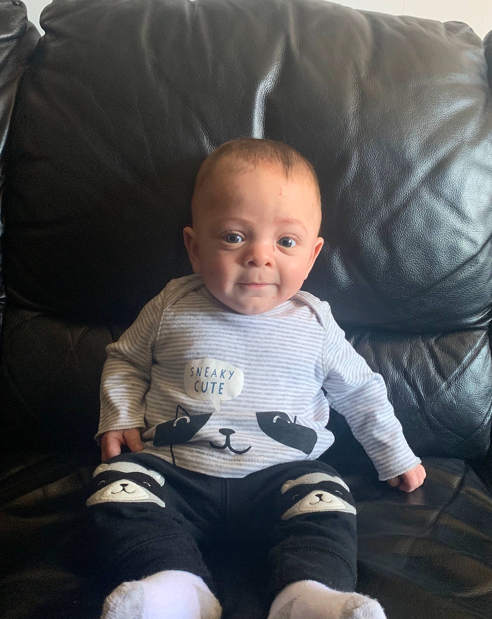 Jensen joined the competition — help win amazing prizes! arm, baby, cheek, child, cool, eye, face, family, head, leg, people, person, play, sitting, skin, sleeve, smile, t_shirt, toddler