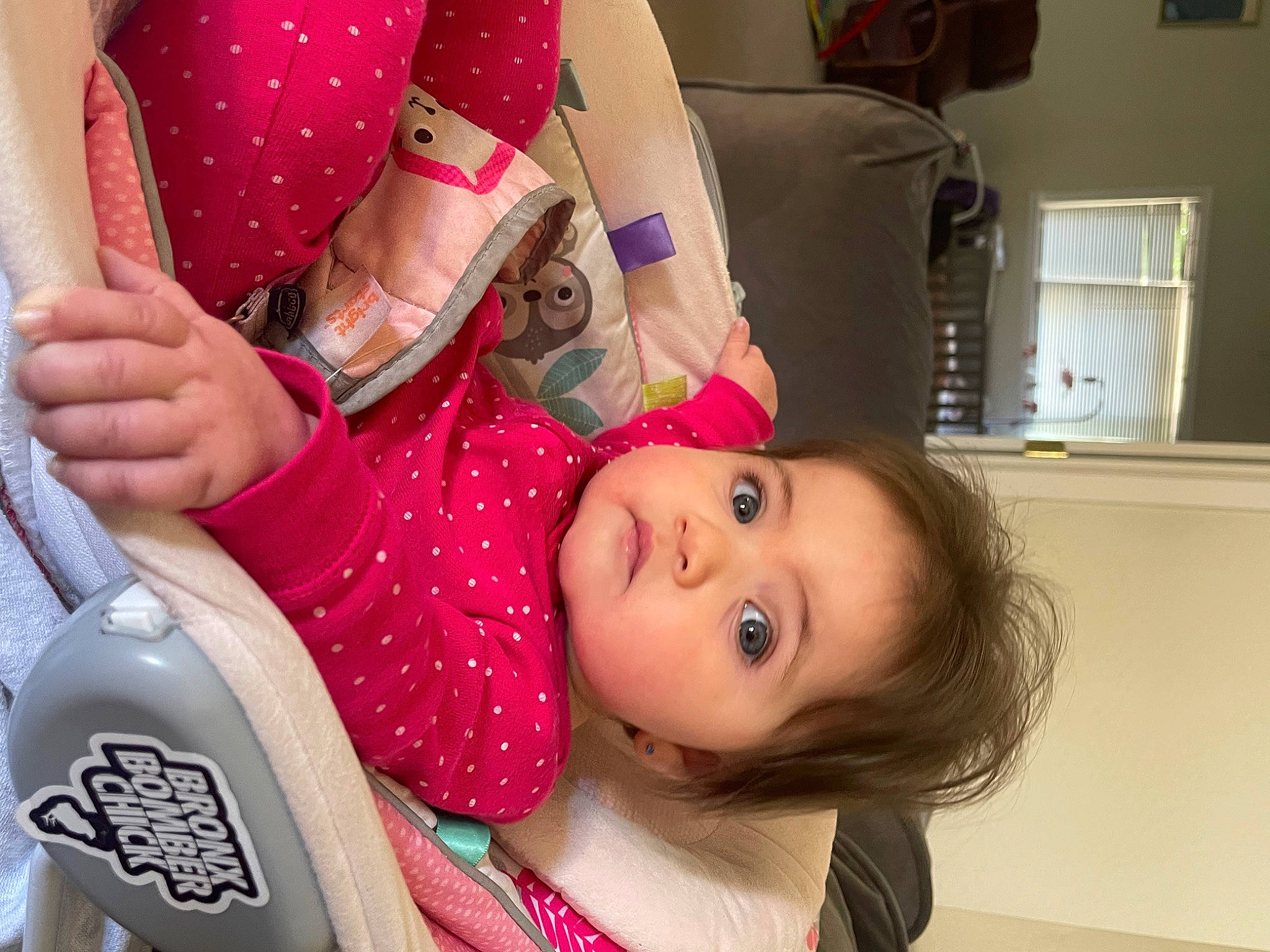 Mia joined the competition — help win amazing prizes! beauty, child, eyelash, face, finger, fun, hand, happy, human_leg, lip, magenta, mouth, nail, person, picture_frame, pink, skin, steering_wheel, thigh, toddler