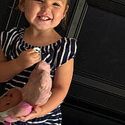 Luna joined the competition — help win amazing prizes! baby, bodypart, clothing, couch, doll, face, finger, furniture, hand, happy, head, homedecor, person, photography, plush, portrait, smile, t_shirt, teddybear, toy