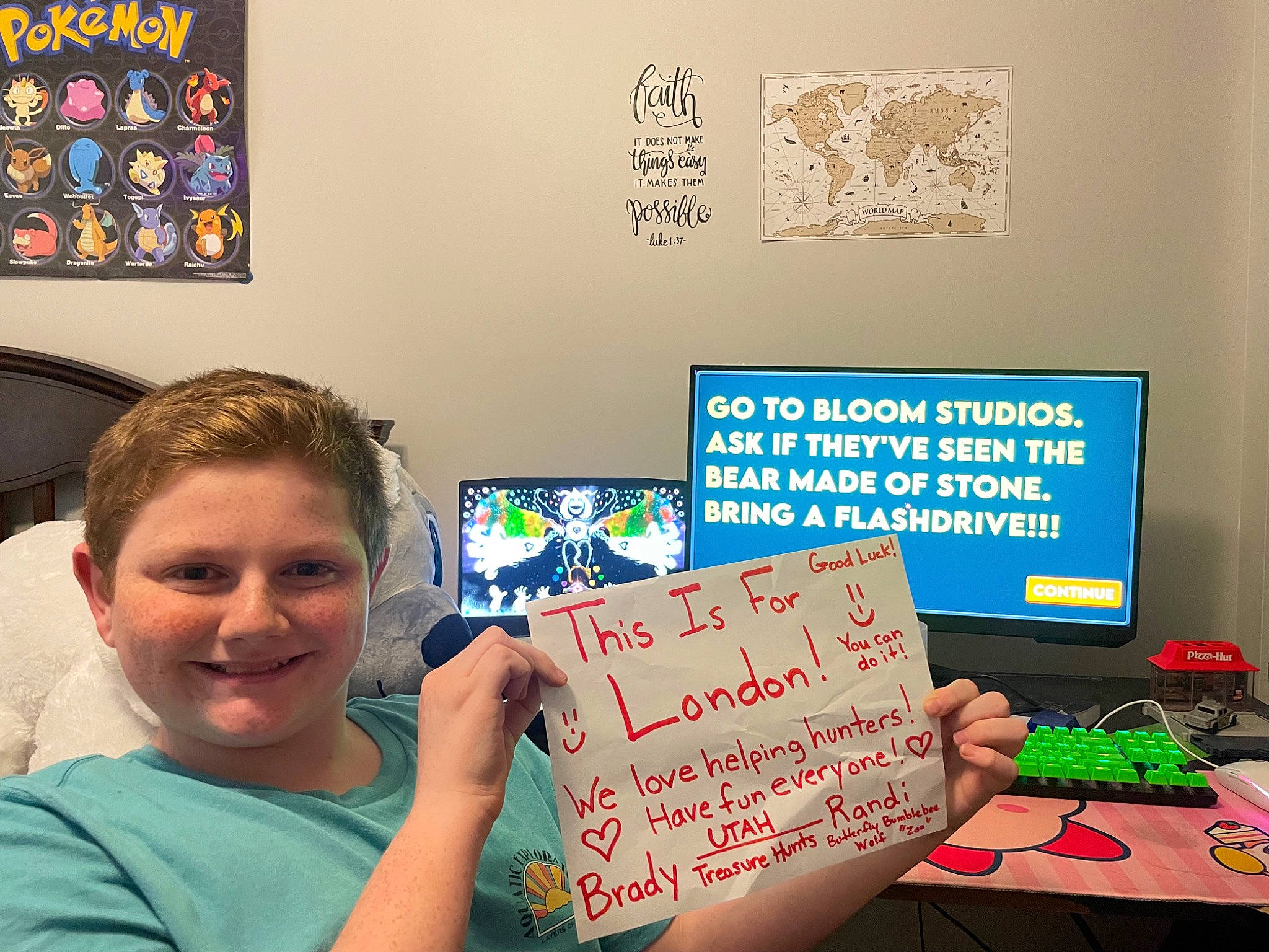 Declan is registered to the contest to win money with this photo: art, artist, child, event, finger, font, fun, handwriting, happy, illustration, joy, person, picture_frame, play, room, sharing, smile, stationery, t_shirt, thumb