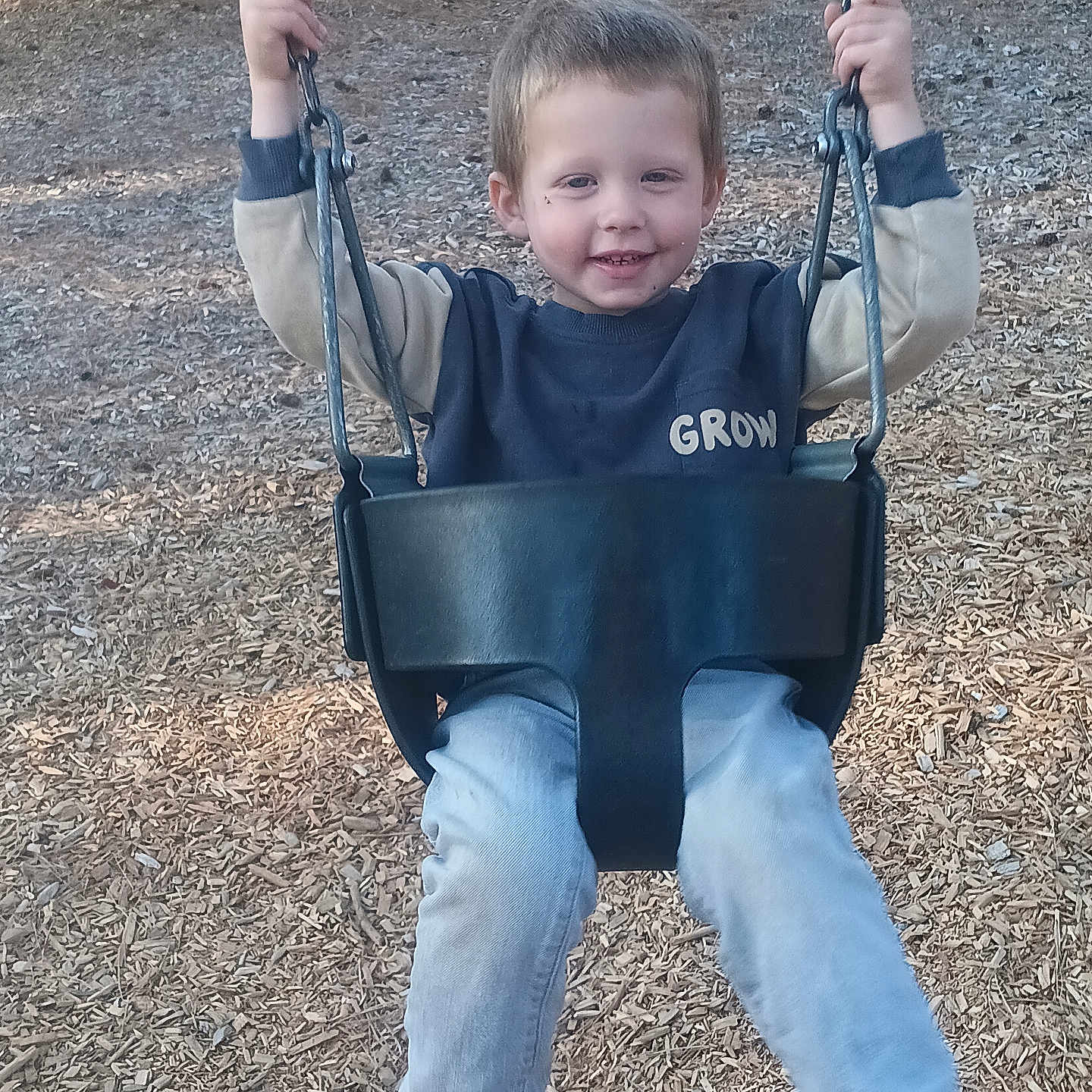 John joined the competition — help win amazing prizes! boy, child, clothing, face, grass, head, jeans, male, nature, outdoorplayarea, outdoors, pants, park, person, photography, plant, playarea, portrait, swing, toy