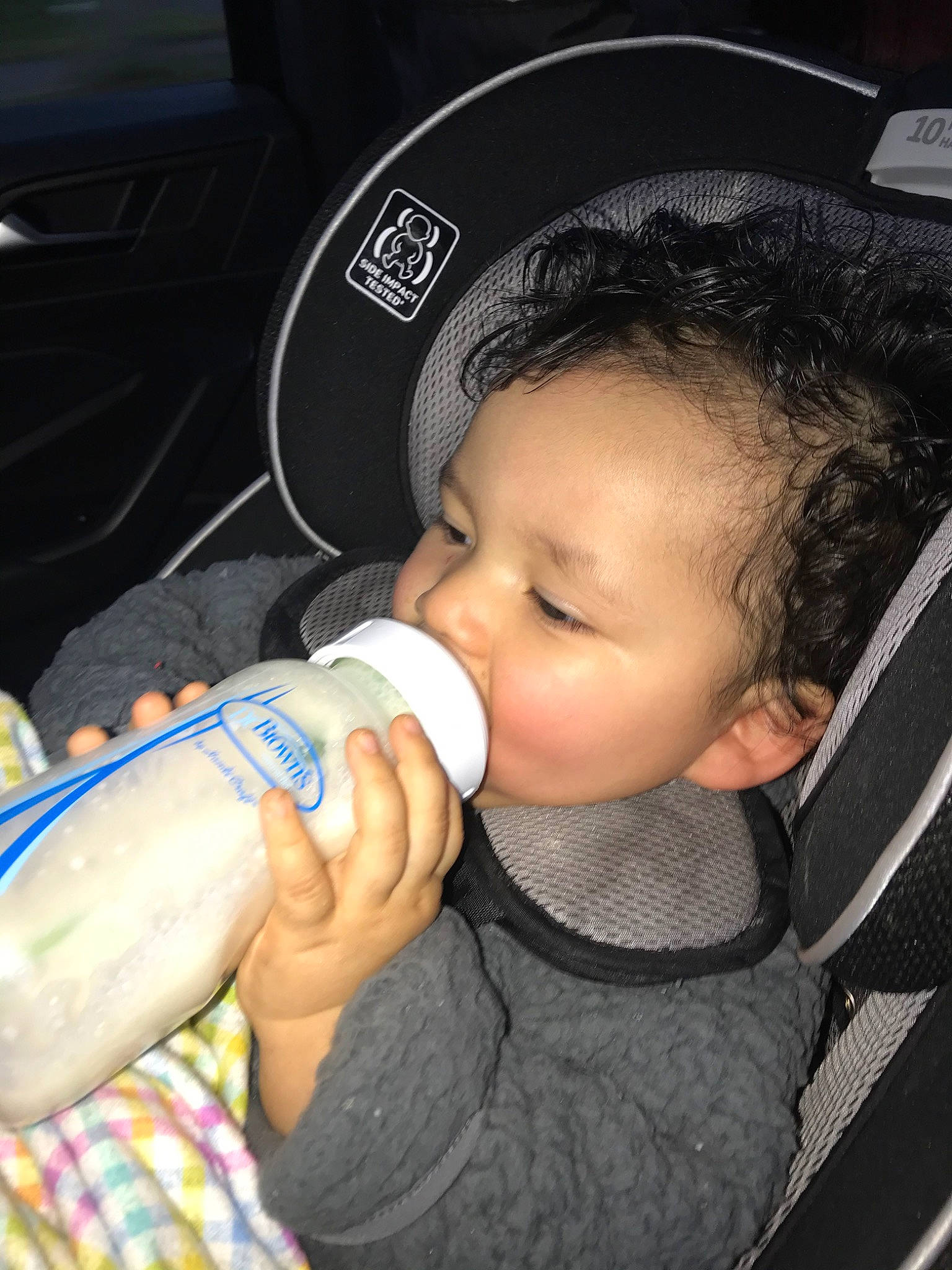 Elijah joined the competition — help win amazing prizes! auto_part, baby, baby_in_car_seat, baby_products, car_seat, child, cool, finger, headgear, nose, person, product, toddler