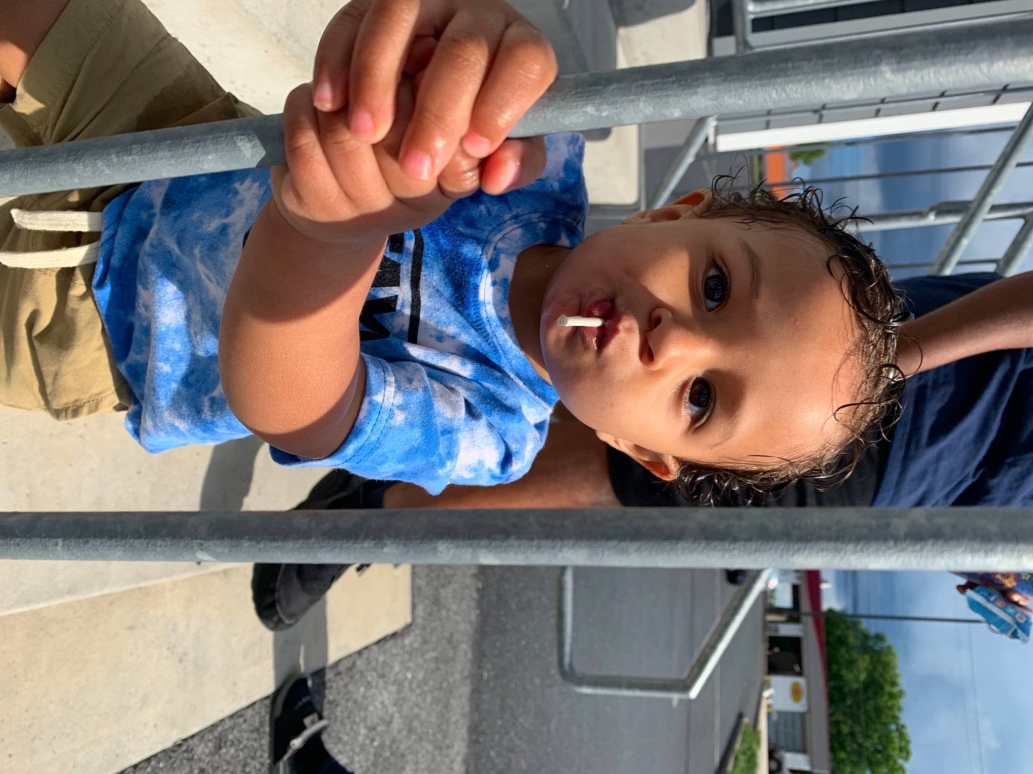 Ricardo is registered to the contest to win money with this photo: auto_part, child, cool, denim, elbow, electric_blue, eyelash, fun, gesture, leisure, mouth, nail, nose, person, plant, street_fashion, thumb, toddler, tree, vacation