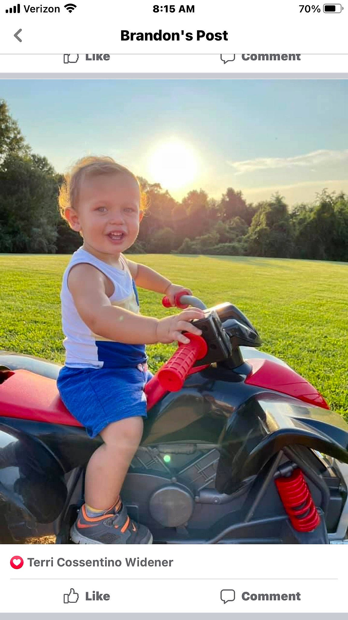 Maxx joined the competition — help win amazing prizes! automotive_design, automotive_exterior, automotive_lighting, automotive_tire, bumper, grass, happy, leisure, light, motor_vehicle, person, photograph, plant, sky, smile, tire, toddler, travel, tree, vehicle