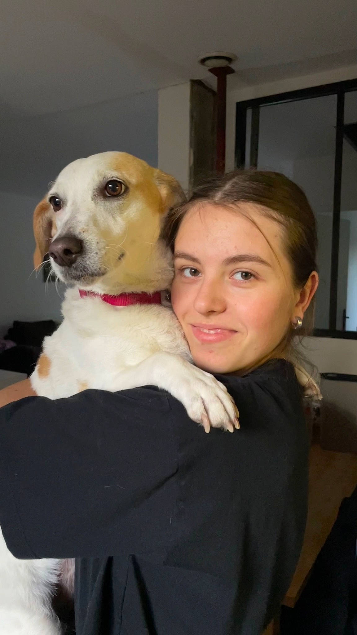 Elsa participe au concours pour gagner de l'argent avec cette photo : canidae, carnivore, companion_dog, dog, dog_breed, fawn, fur, gesture, guard_dog, happy, non_sporting_group, puppy, puppy_love, retriever, selfie, smile, snout, sporting_group, whiskers