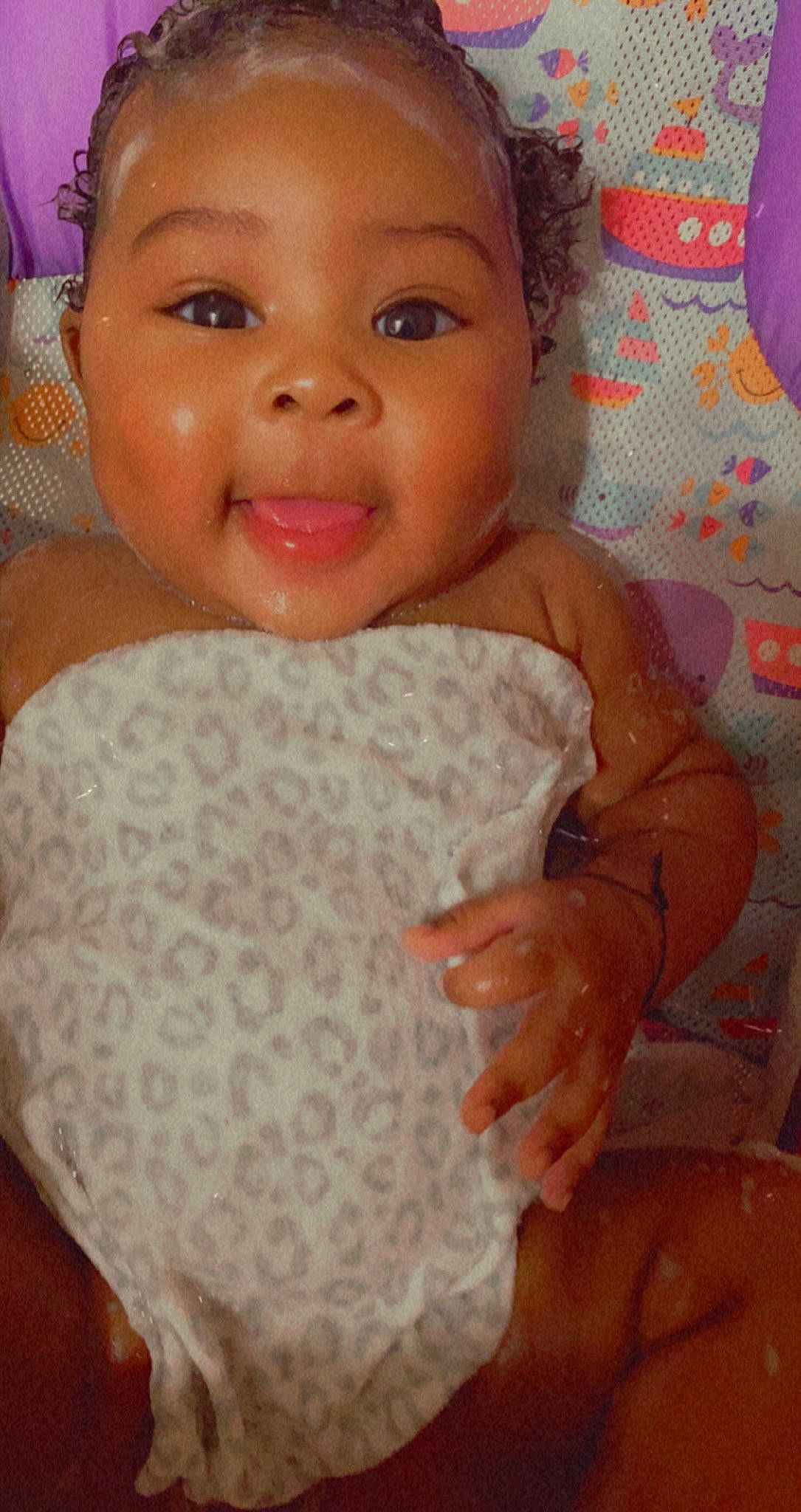 Dalani joined the competition — help win amazing prizes! baby, baby_products, baby_toddler_clothing, cheek, child, eyelash, hair_accessory, iris, lip, mouth, peach, person, pink, pleased, toddler