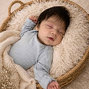 Luka is registered to the contest to win money with this photo: baby, sleeping, basket, blanket, soft_texture, cozy, infant, peaceful, child, warm, rest, cute, portrait, nursery, homedecor, sleepwear, relaxation, newborn, fuzzy, comfort