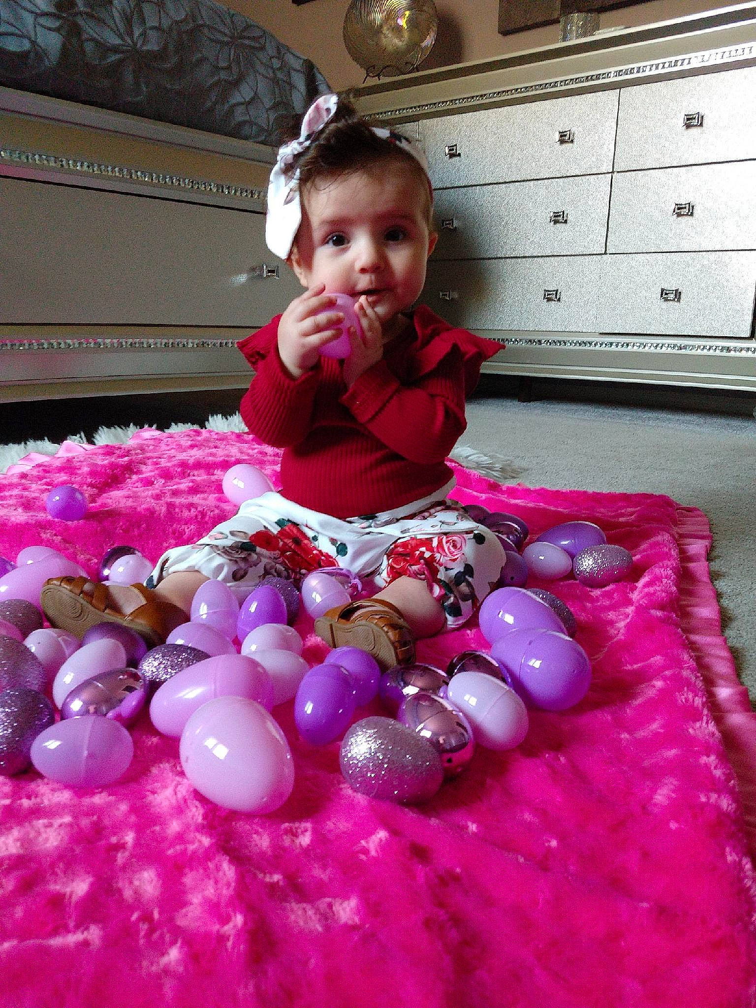 Reina joined the competition — help win amazing prizes! child, magenta, person, pink, play, toddler