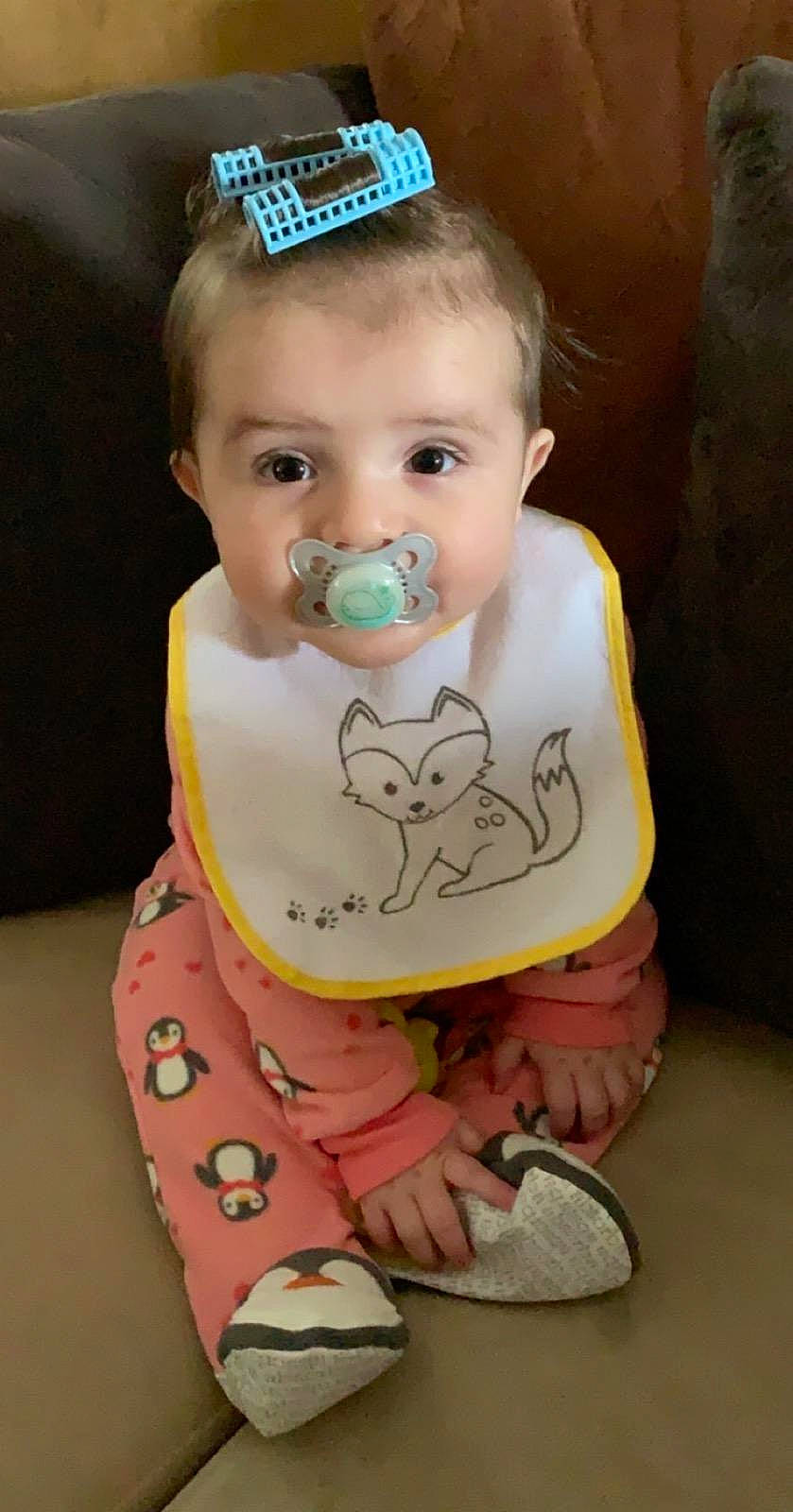 Reina is registered to the contest to win money with this photo: baby, baby_toddler_clothing, cheek, child, head, person, toddler