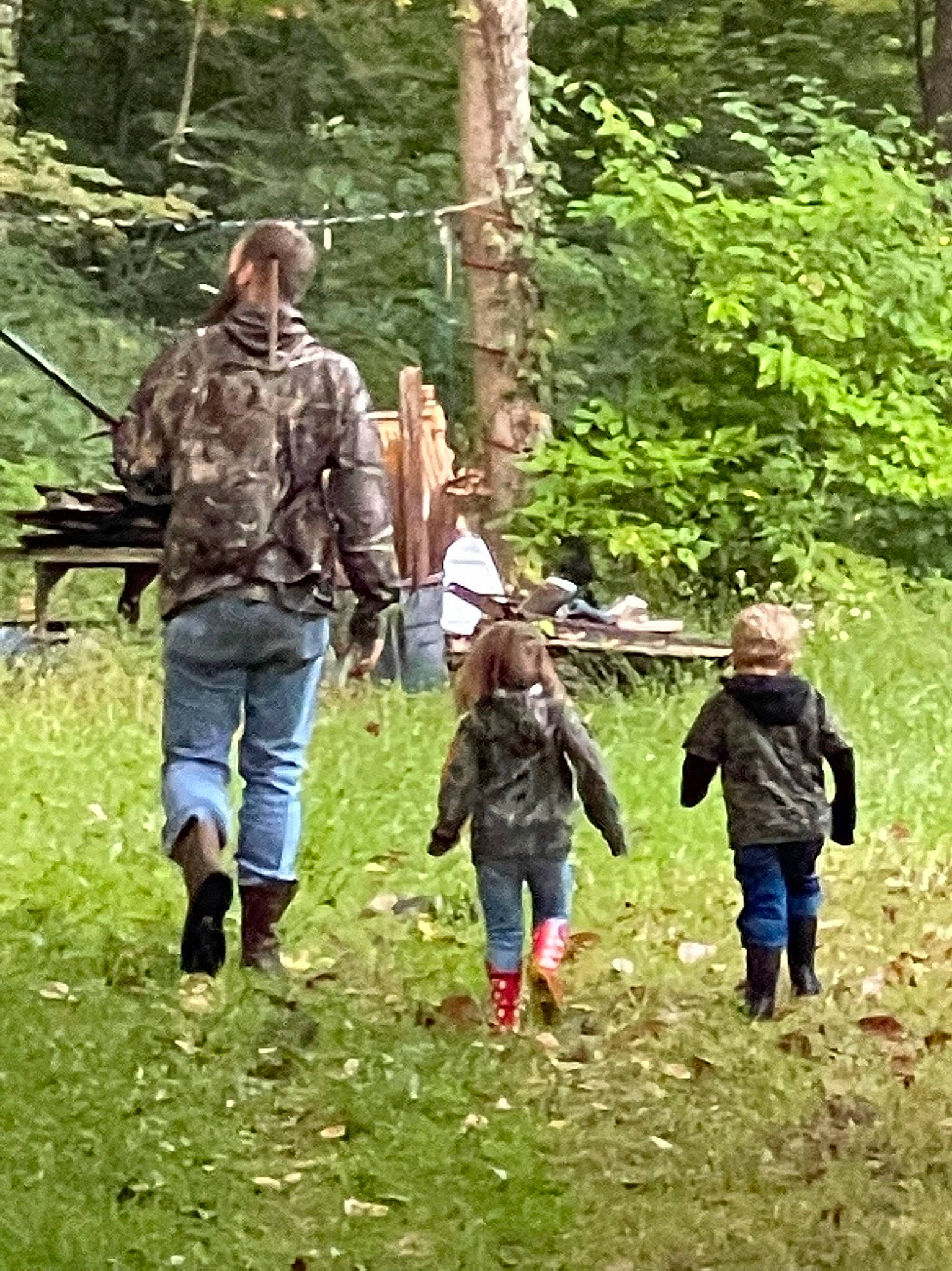 Ellison joined the competition — help win amazing prizes! forest, fun, grass, grassland, jacket, jeans, leisure, natural_landscape, outdoor_recreation, people_in_nature, person, plant, recreation, soil, terrestrial_plant, toddler, tree, trunk, wood, woodland