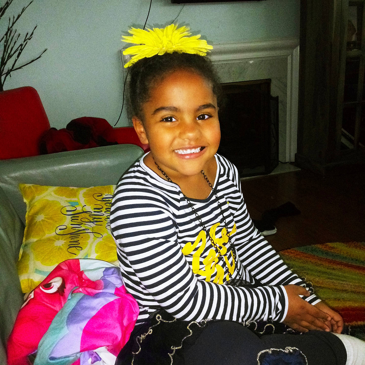 Everly is registered to the contest to win money with this photo: child, child_model, cool, face, fashion_accessory, fun, hair, hair_accessory, hairstyle, happy, head, headband, joy, person, smile, toddler, yellow