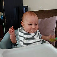 Coltyn joined the competition — help win amazing prizes! baby, bodypart, chair, clothing, cushion, cutlery, face, finger, furniture, hand, happy, head, homedecor, person, photography, plant, portrait, pottedplant, sitting, spoon