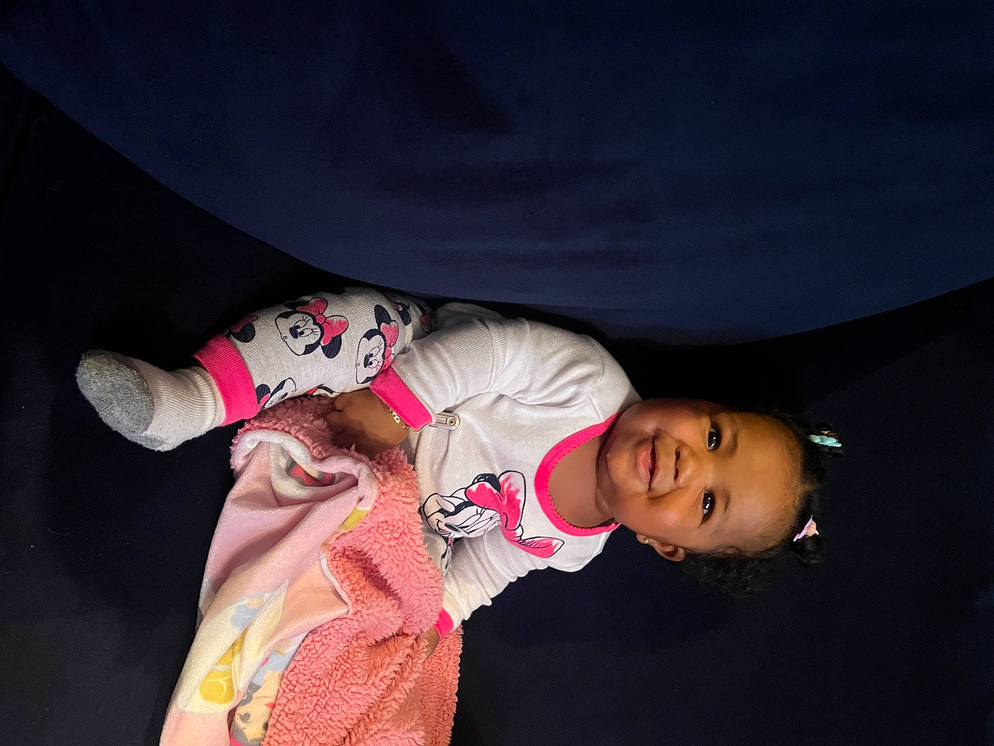 Destiny is registered to the contest to win money with this photo: baby, baby_products, baby_toddler_clothing, carmine, child, comfort, darkness, elbow, flash_photography, fun, happy, joy, leg, night, person, sleeve, smile, t_shirt, toddler