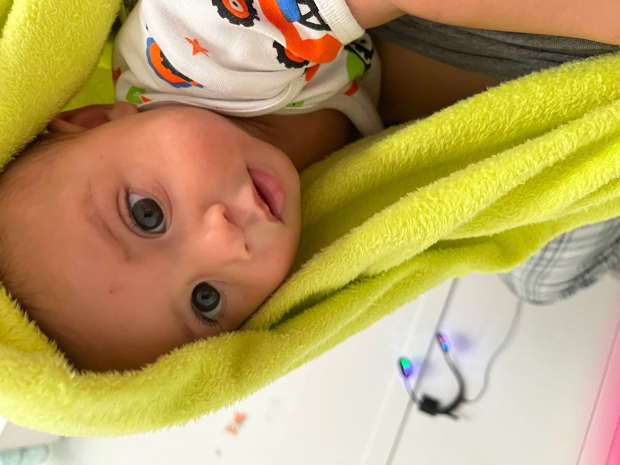 Amari joined the competition — help win amazing prizes! baby, baby_products, baby_safety, baby_toddler_clothing, cheek, child, comfort, eyelash, fun, grass, happy, headgear, linens, nose, person, room, skin, textile, toddler, white