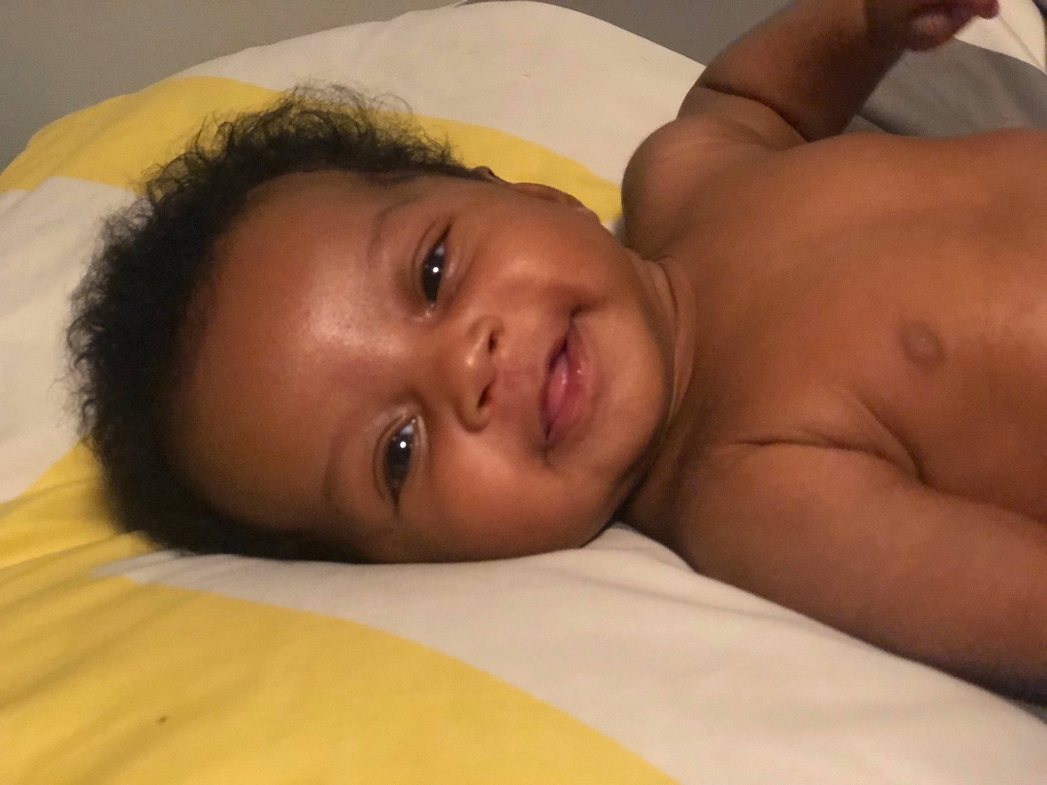 Janiyah joined the competition — help win amazing prizes! arm, baby, barechested, bedtime, cheek, chest, child, chin, close_up, eye, eyebrow, face, forehead, head, lip, mouth, muscle, neck, nose, person