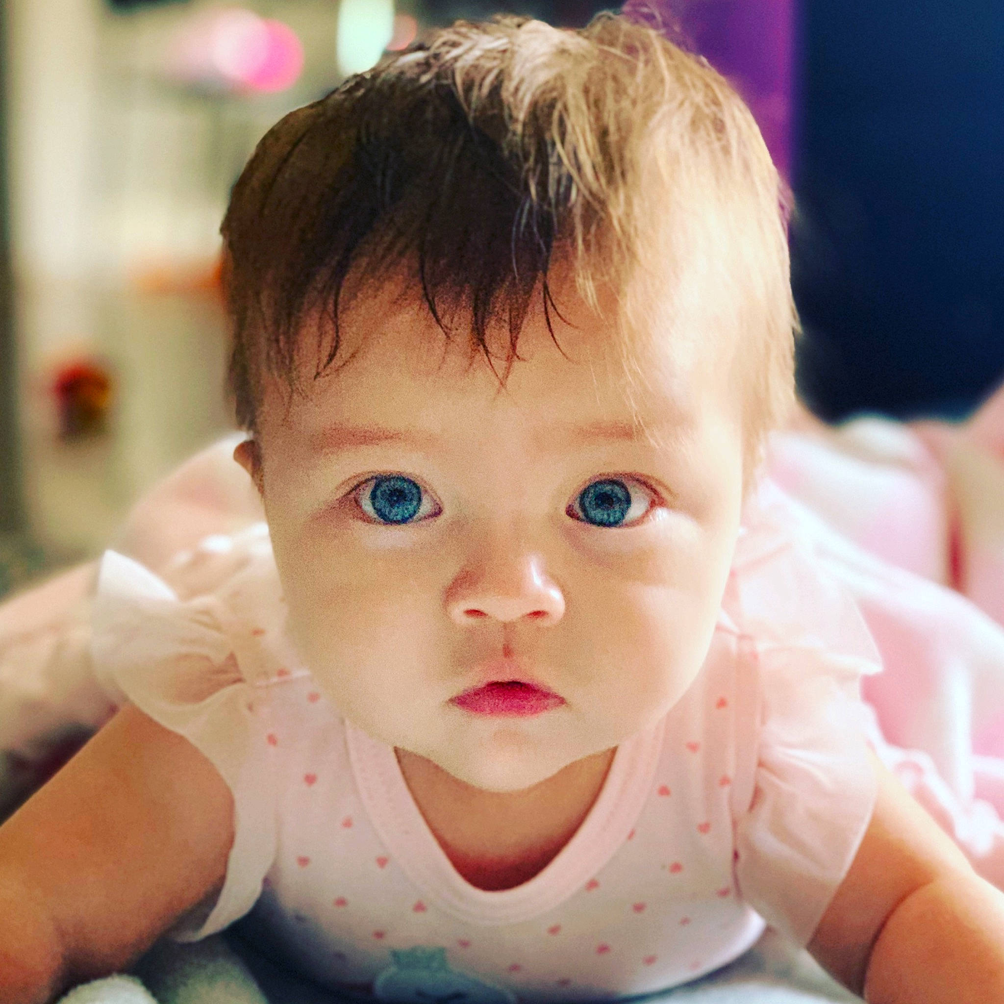 Anabella joined the competition — help win amazing prizes! baby, beauty, blond, brown_hair, cheek, child, chin, eye, face, forehead, hair, hairstyle, head, human, iris, lip, nose, person, pink, skin