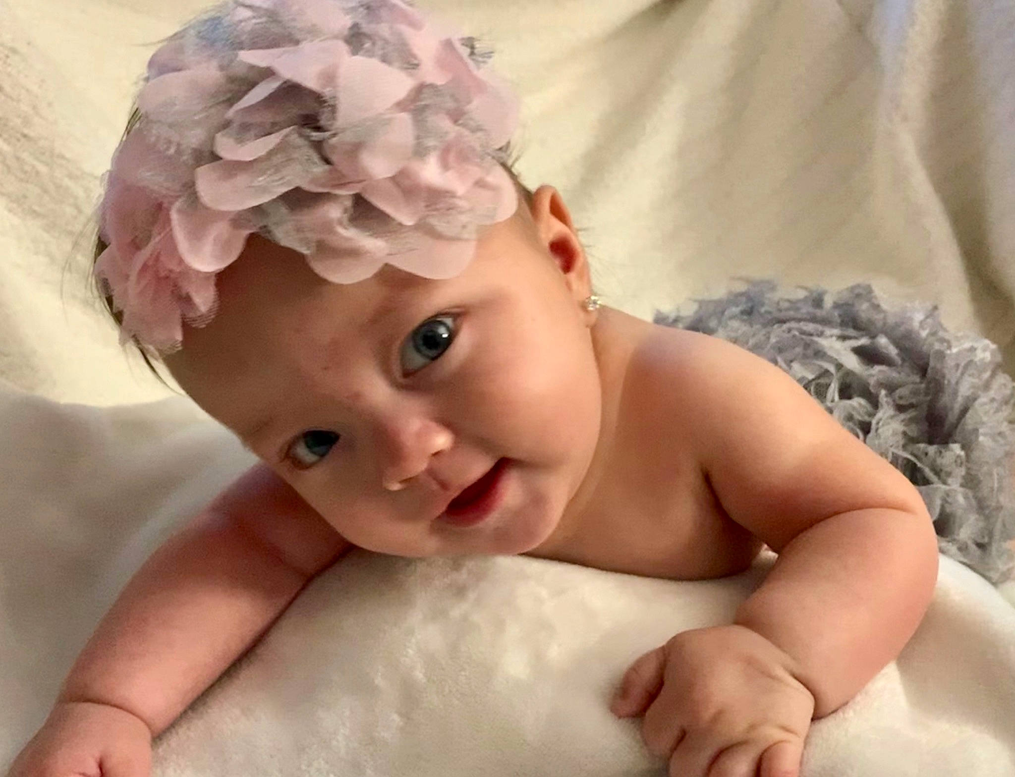 Anabella is registered to the contest to win money with this photo: baby, baby_products, baby_sleeping, cheek, child, fashion_accessory, hair_accessory, hand, head, headband, headgear, headpiece, person, pink, product, skin, smile, toddler
