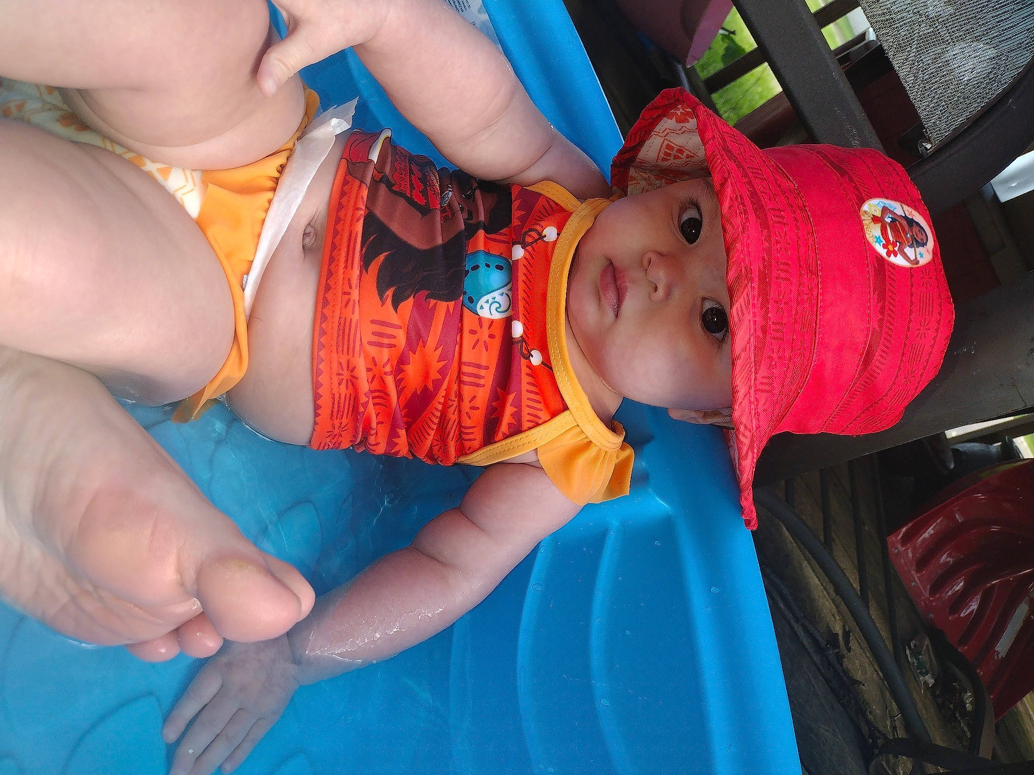 Clementine joined the competition — help win amazing prizes! arm, azure, baby, baby_toddler_clothing, blue, child, dress, electric_blue, event, finger, fun, hand, happy, hat, headwear, human_body, organ, person, pink, red