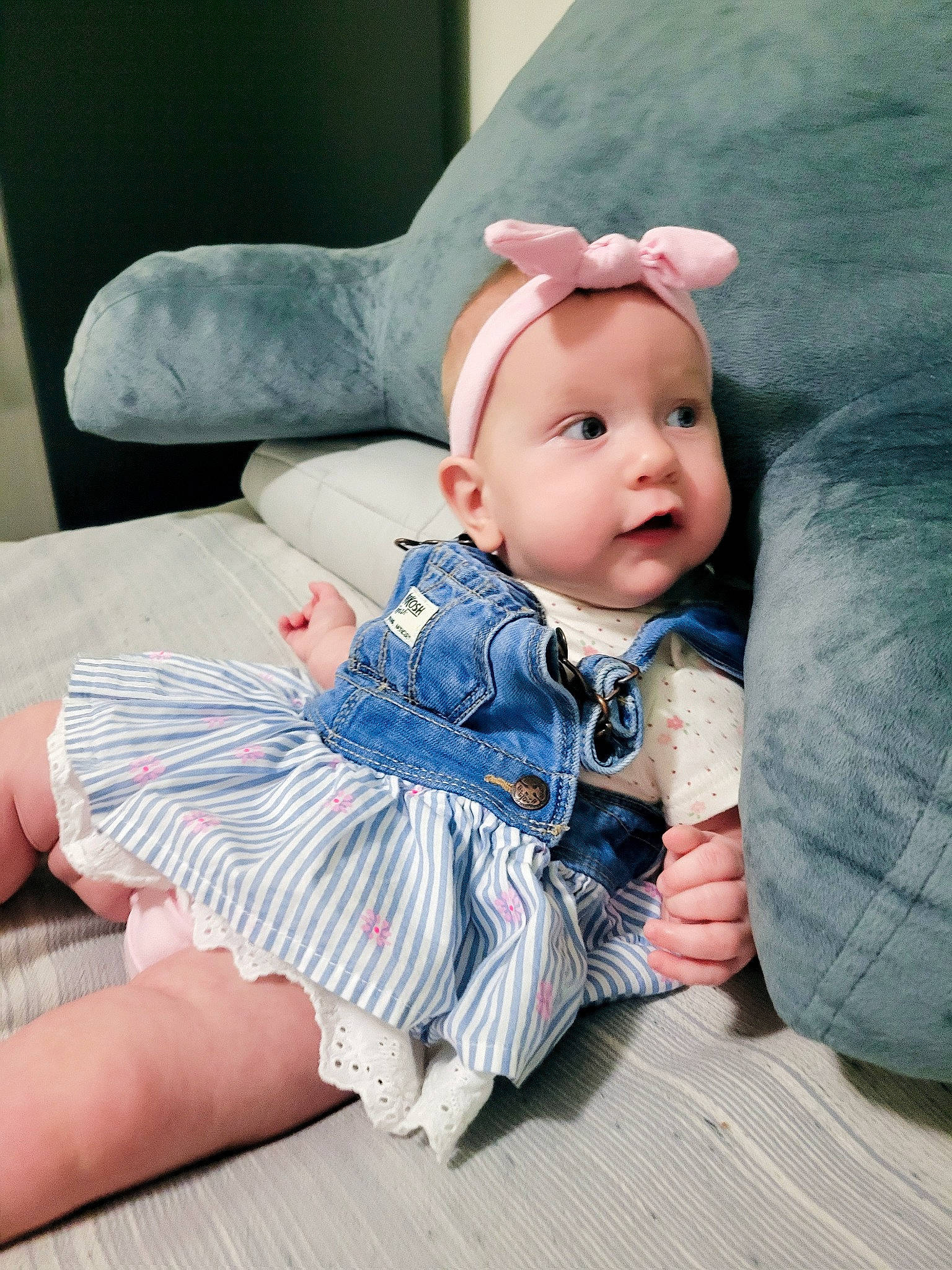 Sawyer joined the competition — help win amazing prizes! baby, baby_toddler_clothing, cheek, child, comfort, doll, eye, eyelash, face, headgear, iris, lip, person, pink, sitting, skin, sleeve, textile, toddler, toy