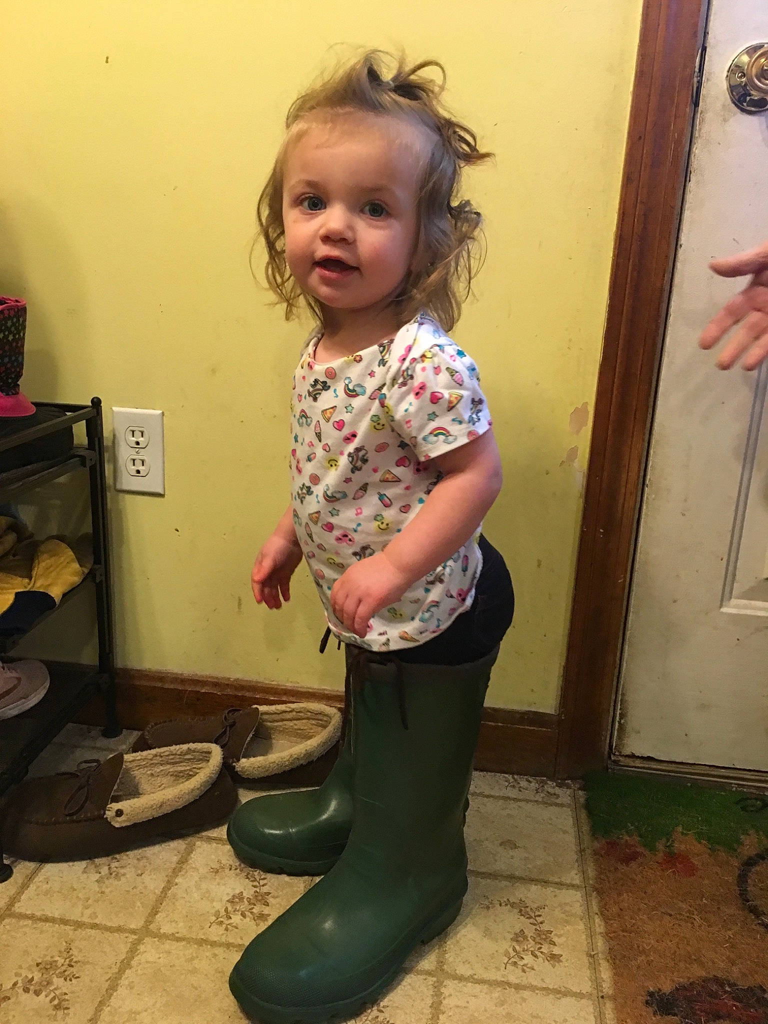 Brookelynn joined the competition — help win amazing prizes! arm, boot, child, footwear, person, riding_boot, shoe, toddler