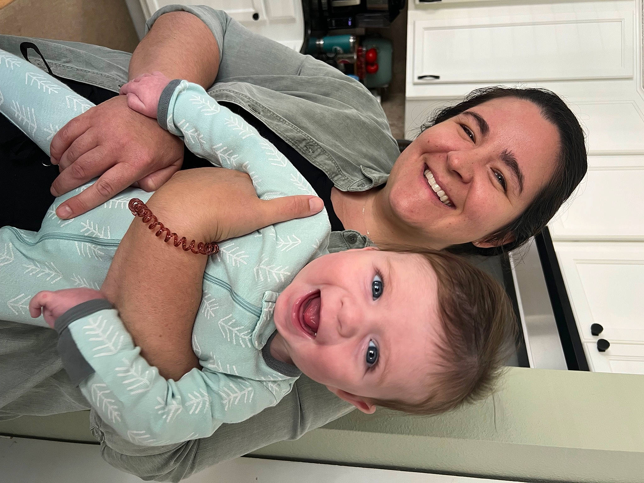 Stanton is registered to the contest to win money with this photo: abdomen, baby, baby_products, baby_toddler_clothing, chest, child, comfort, gesture, hand, happy, joy, lap, mouth, muscle, organ, person, skin, smile, thigh, toddler