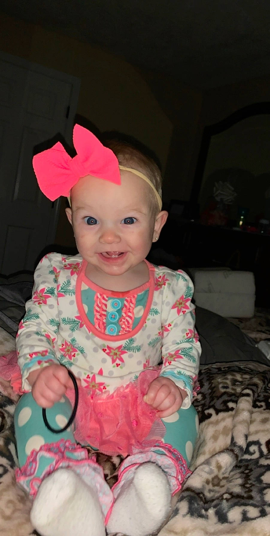 Brinleigh Kate joined the competition — help win amazing prizes! baby, baby_toddler_clothing, cheek, child, costume, ear, hair_accessory, headband, headwear, joy, person, pink, smile, toddler
