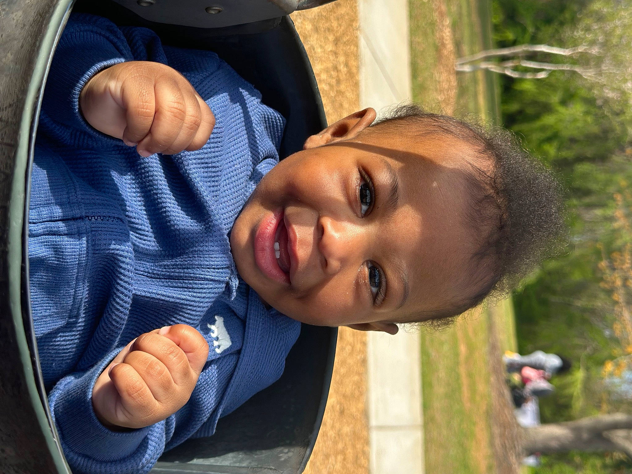 Eorn joined the competition — help win amazing prizes! auto_part, baby, child, fun, gesture, grass, happy, laugh, leisure, nose, person, plant, recreation, smile, thumb, toddler, tree, vacation, vehicle_door, window