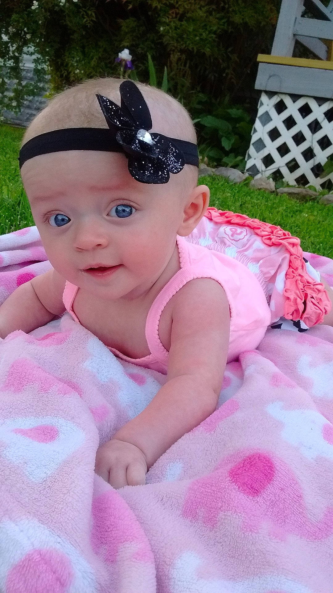 Emma Mae joined the competition — help win amazing prizes! beauty, child, clothing, dress, eye, girl, infant, person, pink, skin, toddler