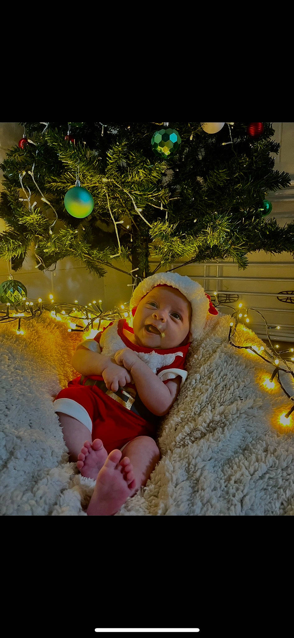 Adalyn joined the competition — help win amazing prizes! baby, baby_toddler_clothing, child, christmas, christmas_decoration, christmas_eve, christmas_ornament, christmas_tree, event, fun, grass, happy, headwear, holiday, holiday_ornament, ornament, people_in_nature, person, plant, toddler