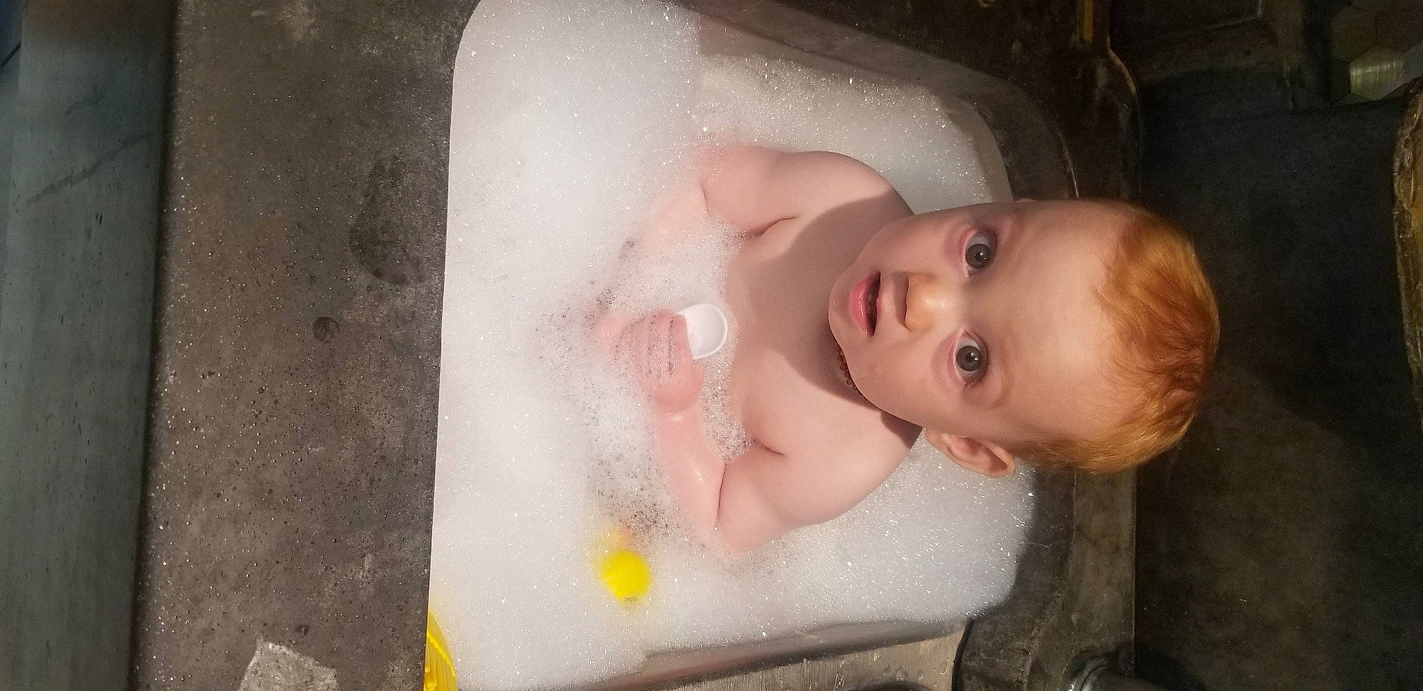 Kaycen joined the competition — help win amazing prizes! baby, bathing, cheek, child, ear, eye, face, head, mouth, nose, person, skin, toddler