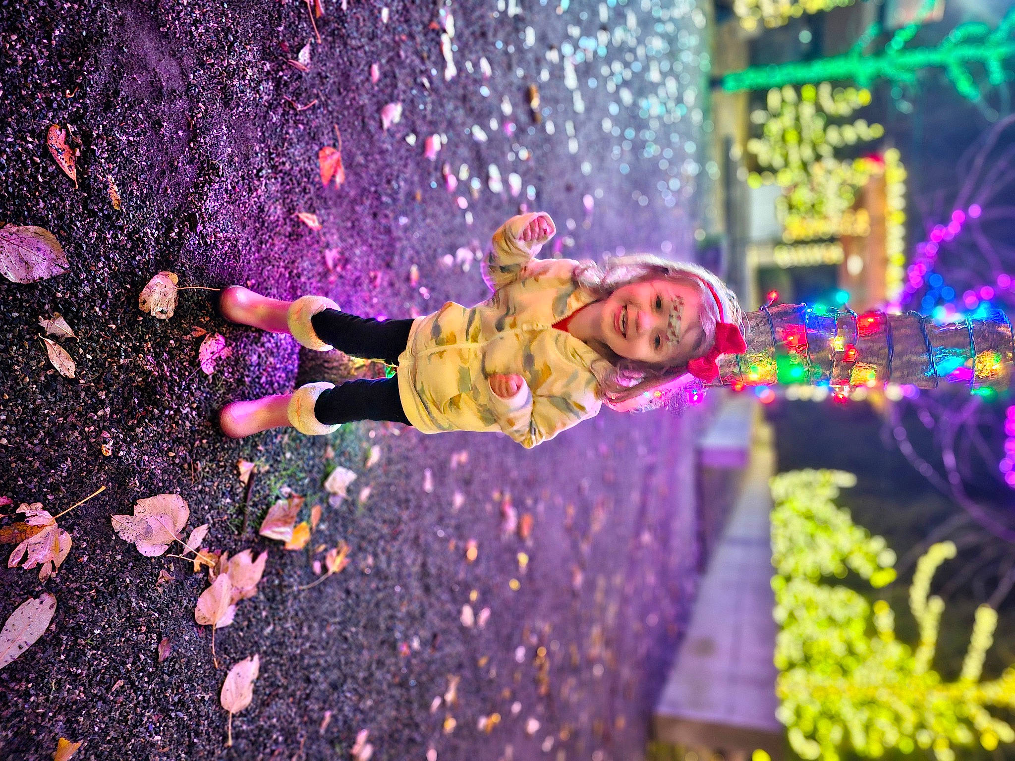 Brooklynn joined the competition — help win amazing prizes! child, city, entertainment, event, fun, grass, happy, headwear, holiday, joy, leisure, light, magenta, night, people_in_nature, person, pink, plant, purple, recreation