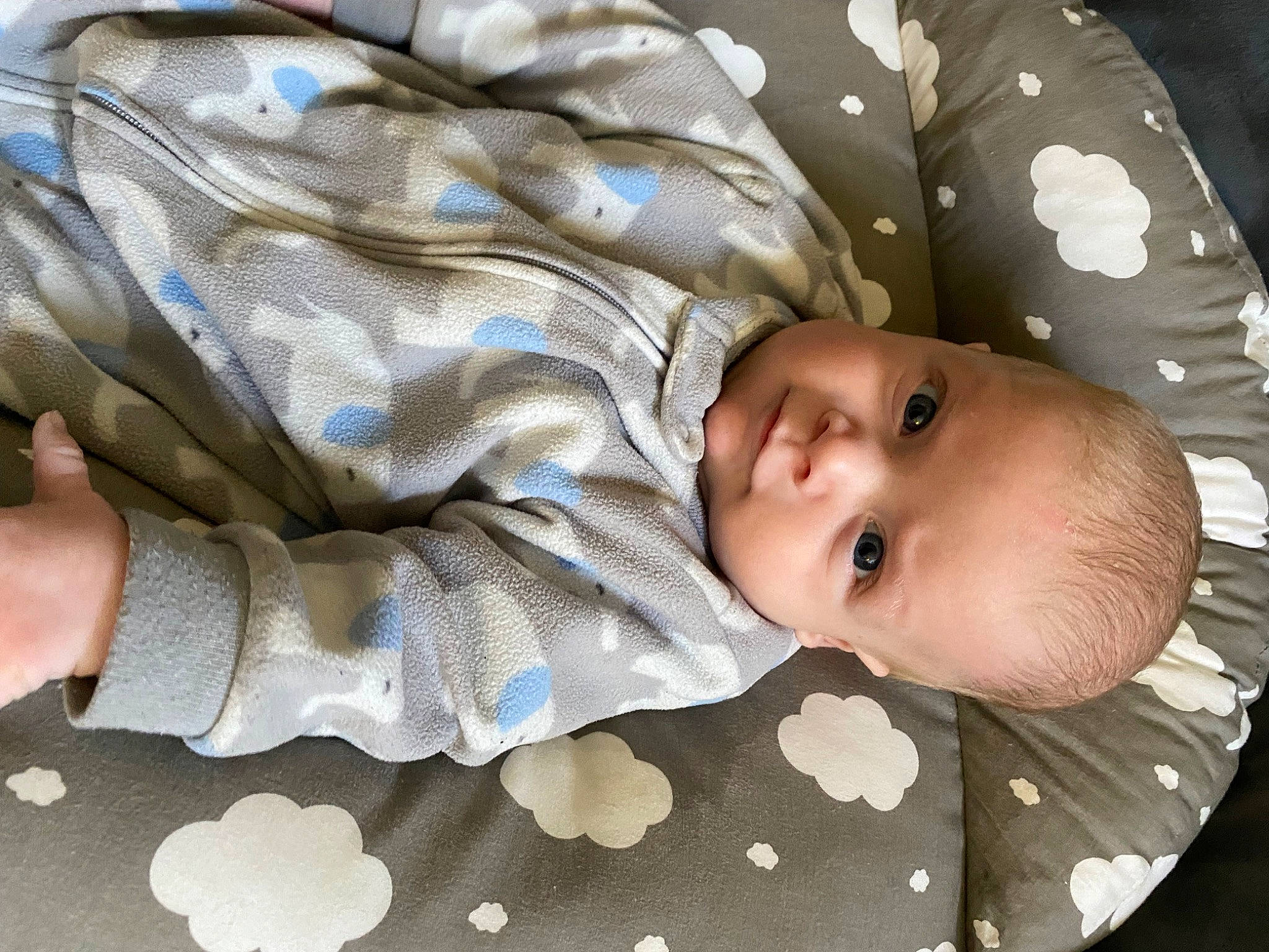 Daxton joined the competition — help win amazing prizes! baby, baby_products, baby_safety, baby_sleeping, baby_toddler_clothing, bedding, bedtime, child, comfort, face, linens, nap, pattern, person, room, sleep, sleeve, toddler, white